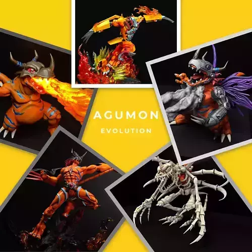 Agumon Evolution Line 3D Model Collection