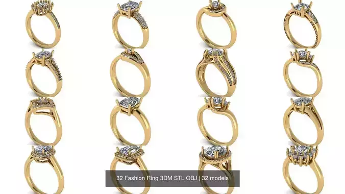 32 Fashion Ring 3DM STL OBJ