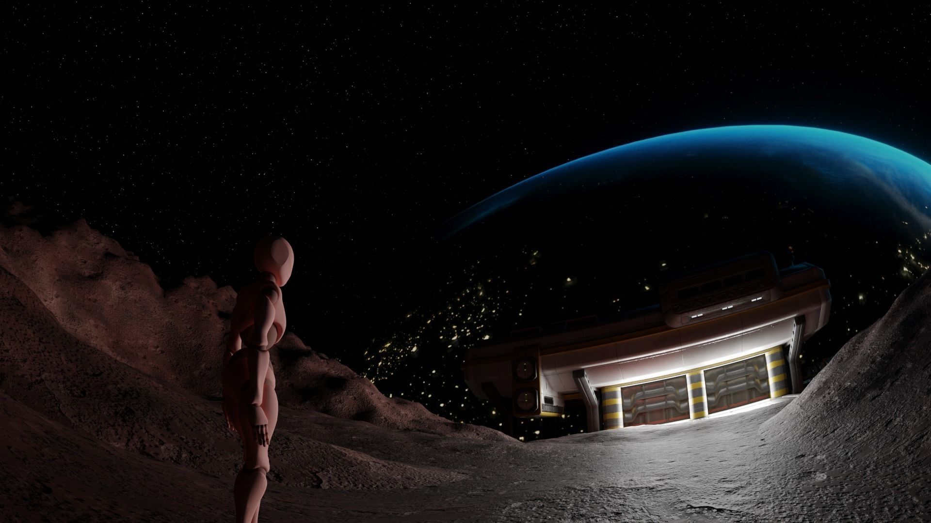Mars Scene 3D model_2