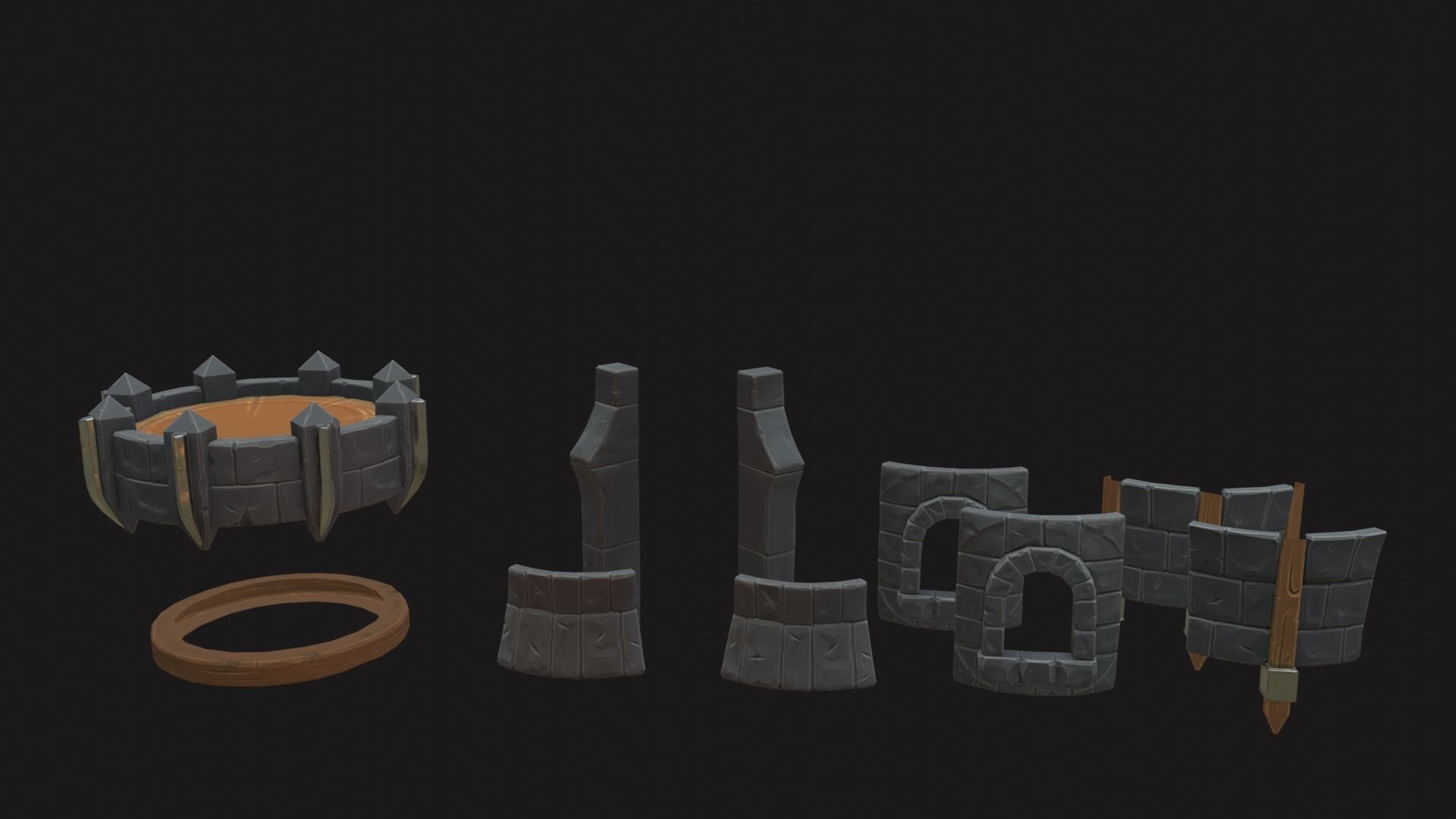 Tower Defense Constructor part Pbr1 Low-poly 3D model_4