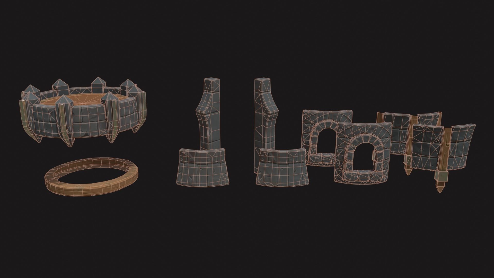 Tower Defense Constructor part Pbr1 Low-poly 3D model_5