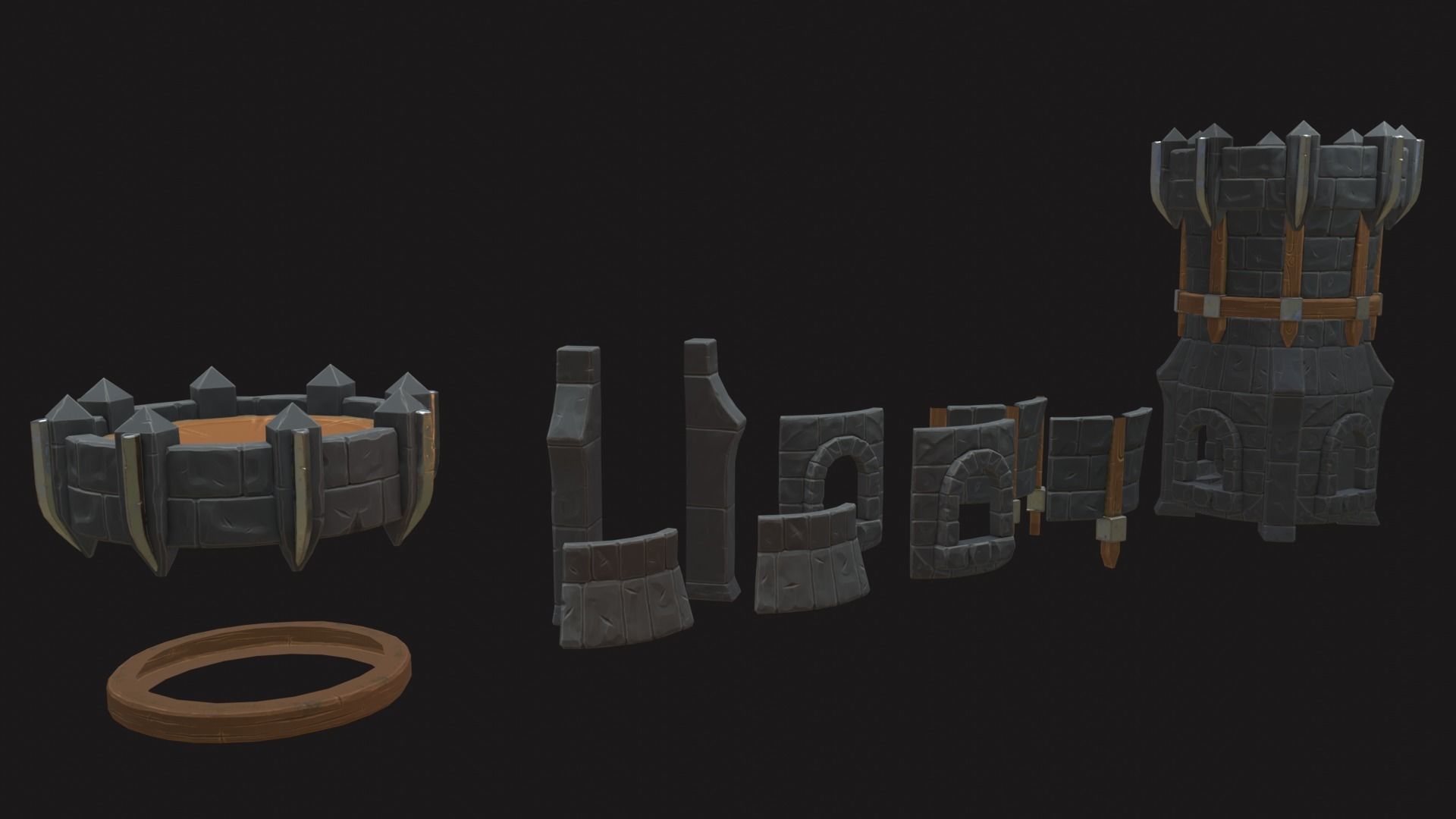 Tower Defense Constructor part Pbr1 Low-poly 3D model_3