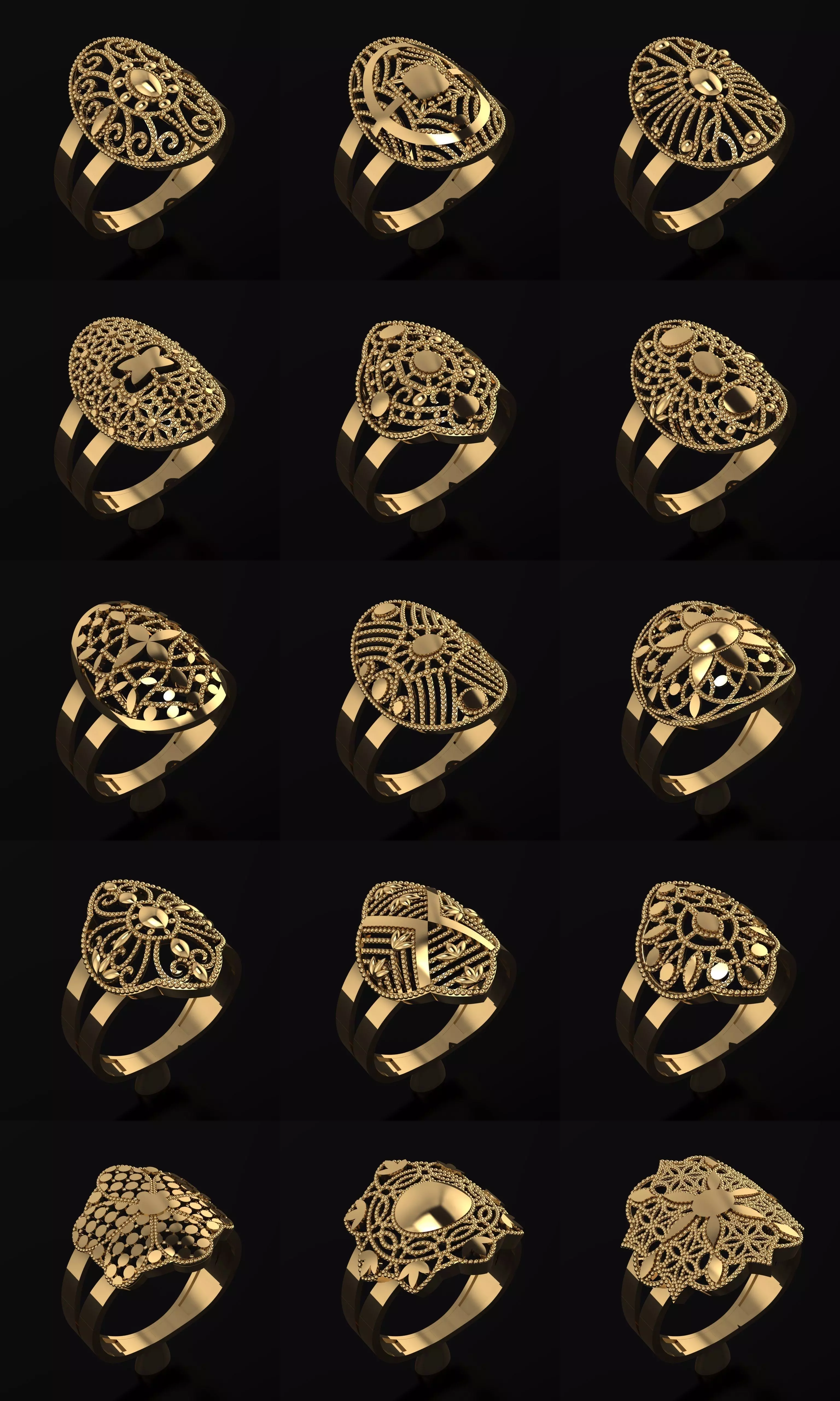 35 NEW MODEL - RING SIZE 18 -GOLD PARK 3D print model