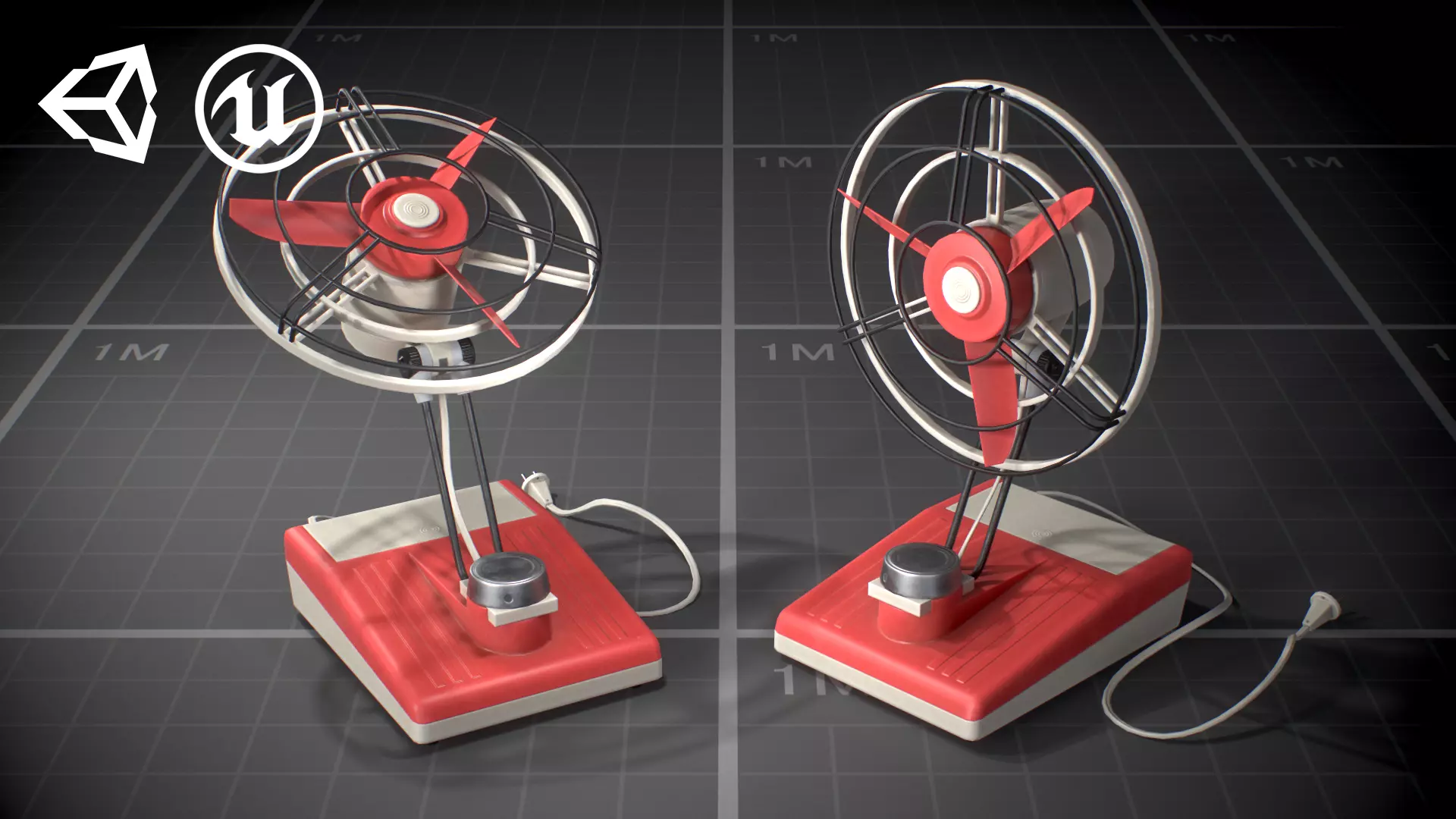 Soviet Fan Low-poly 3D model