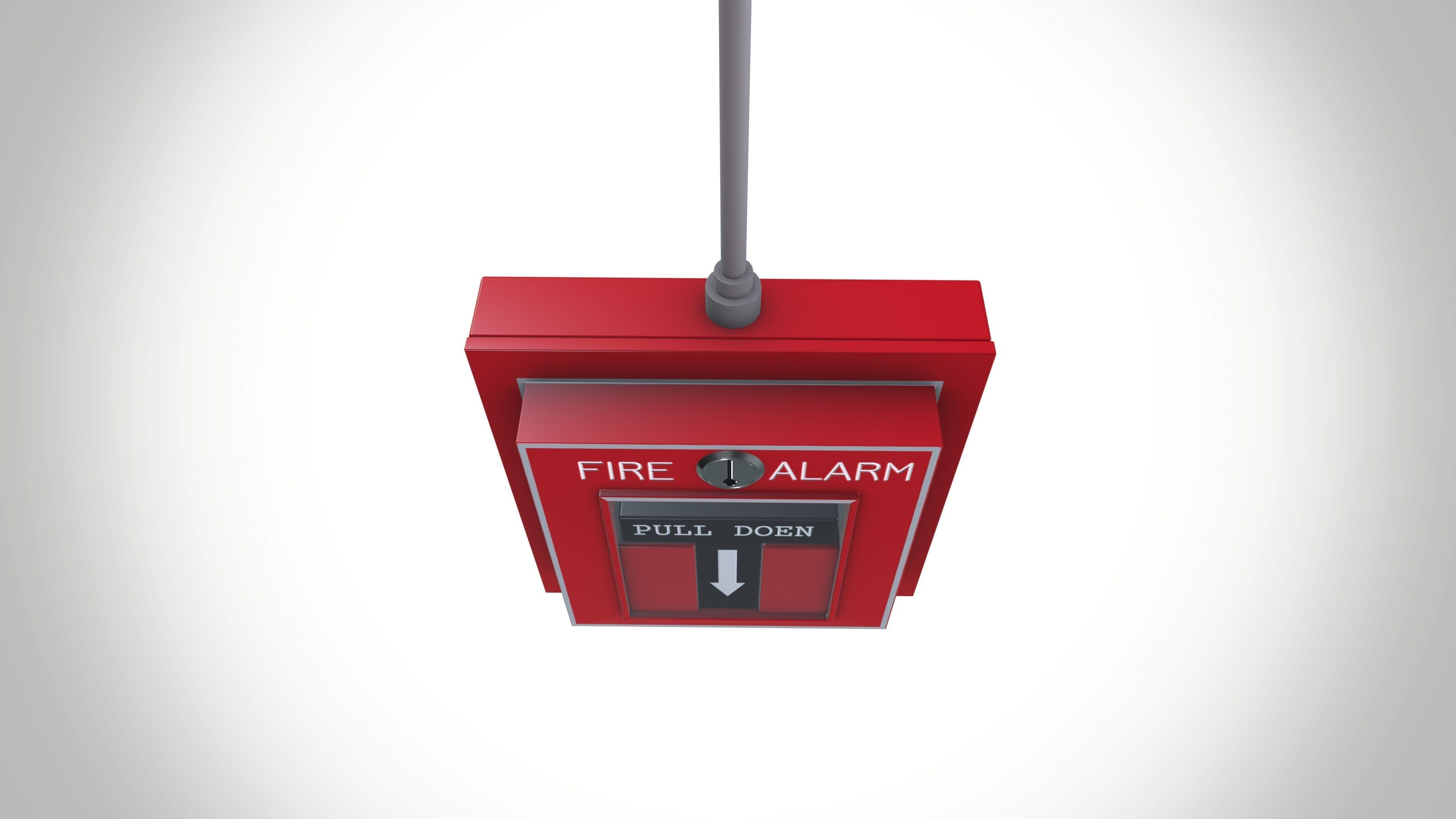 Fire Alarm MCP Low-poly 3D model_4