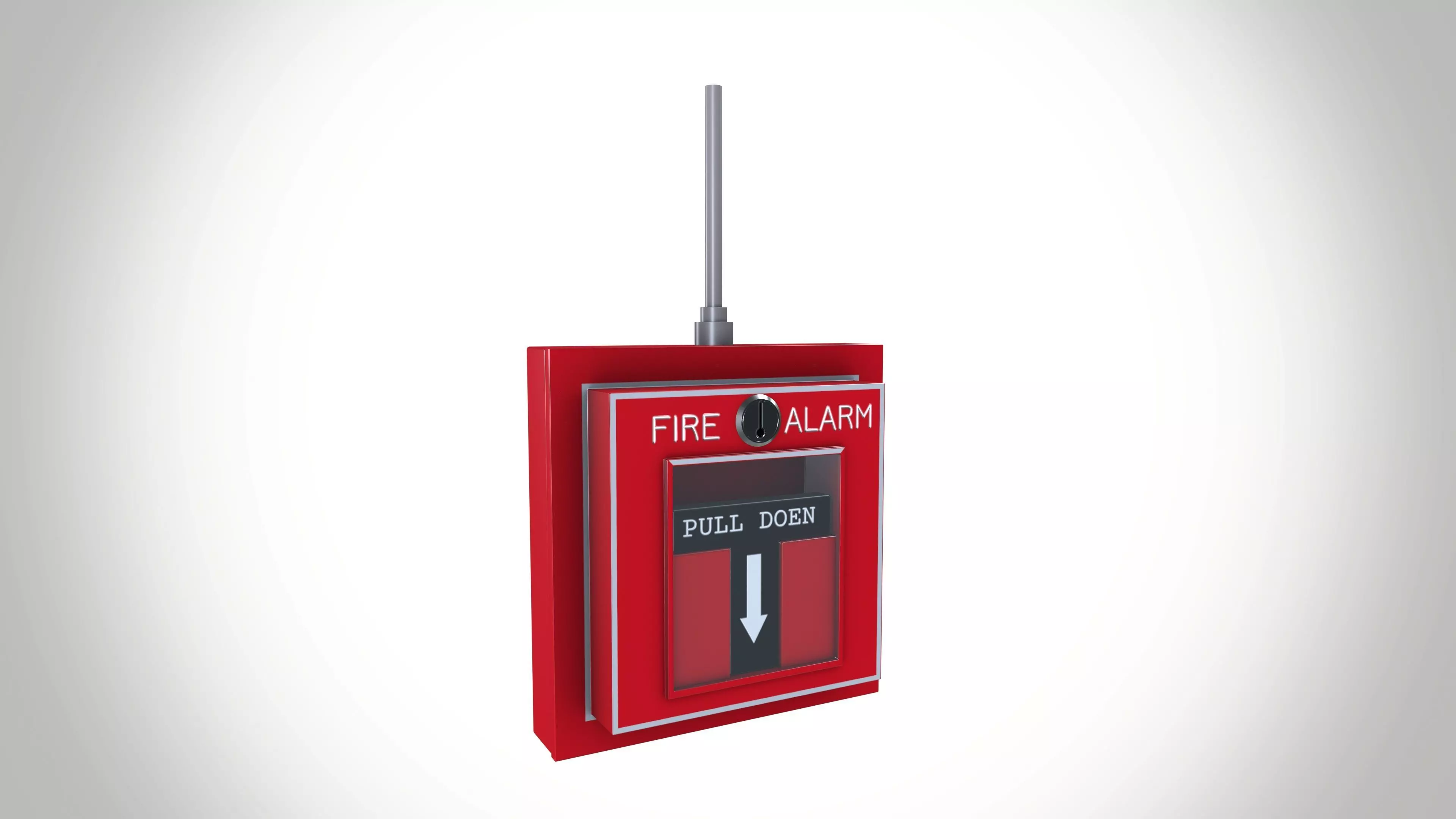Fire Alarm MCP Low-poly 3D model_0