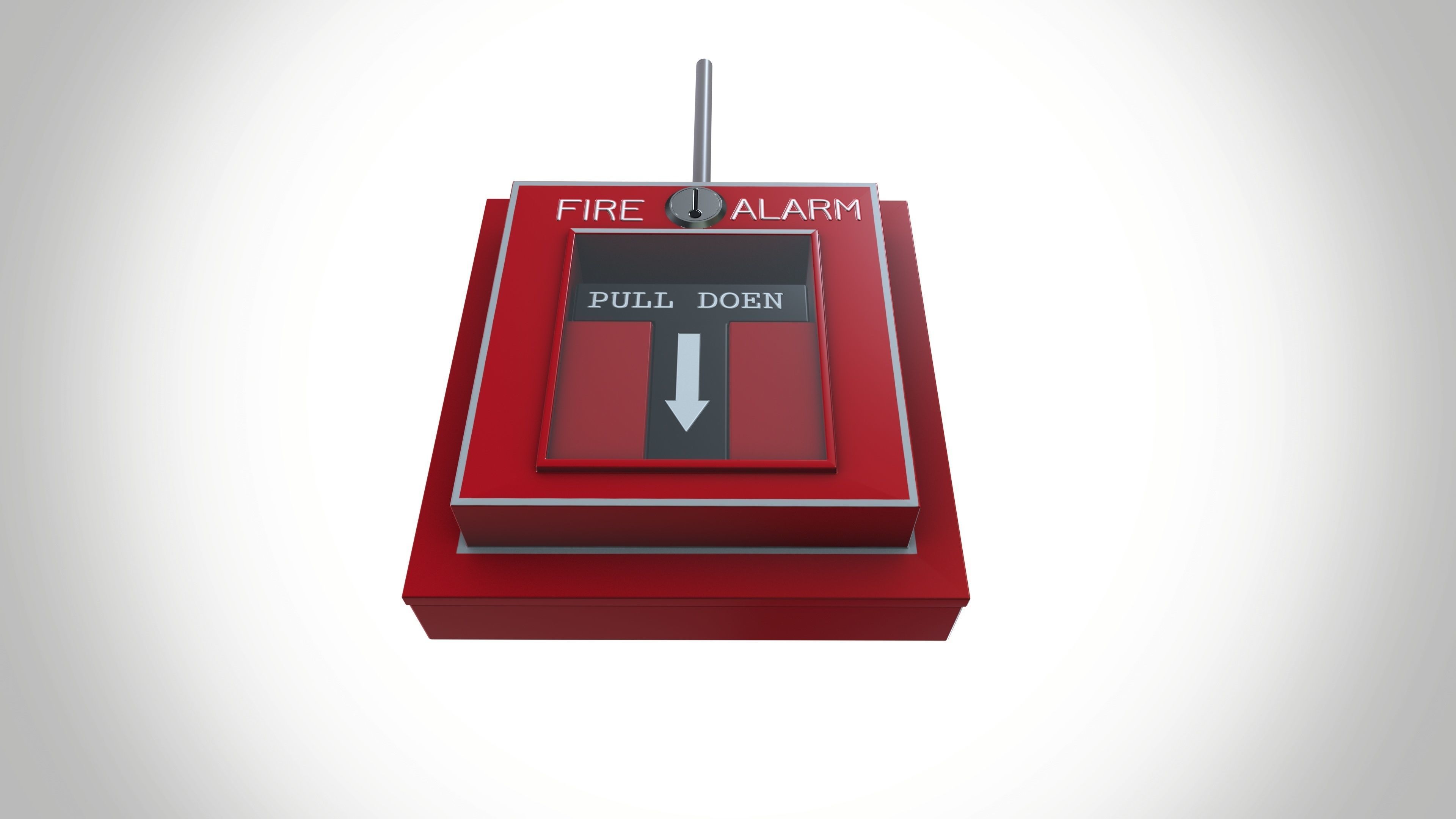 Fire Alarm MCP Low-poly 3D model_5