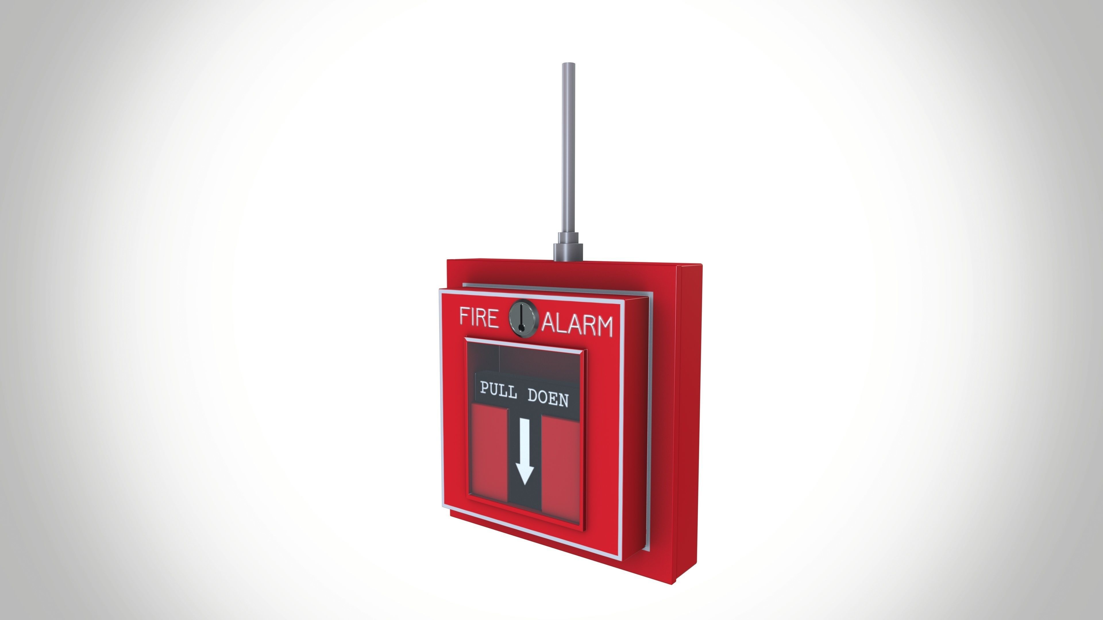 Fire Alarm MCP Low-poly 3D model_2