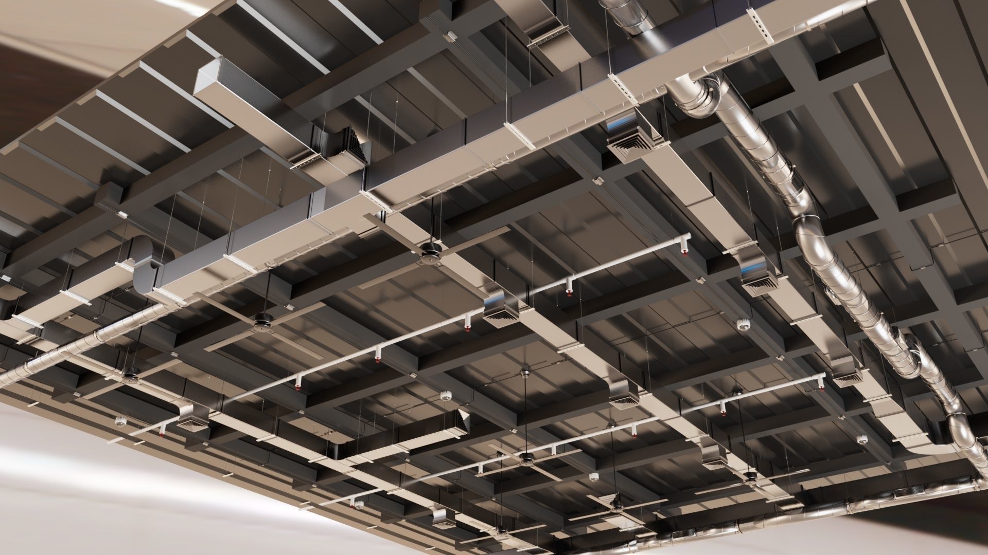 Pipe Ceiling 3D model_11