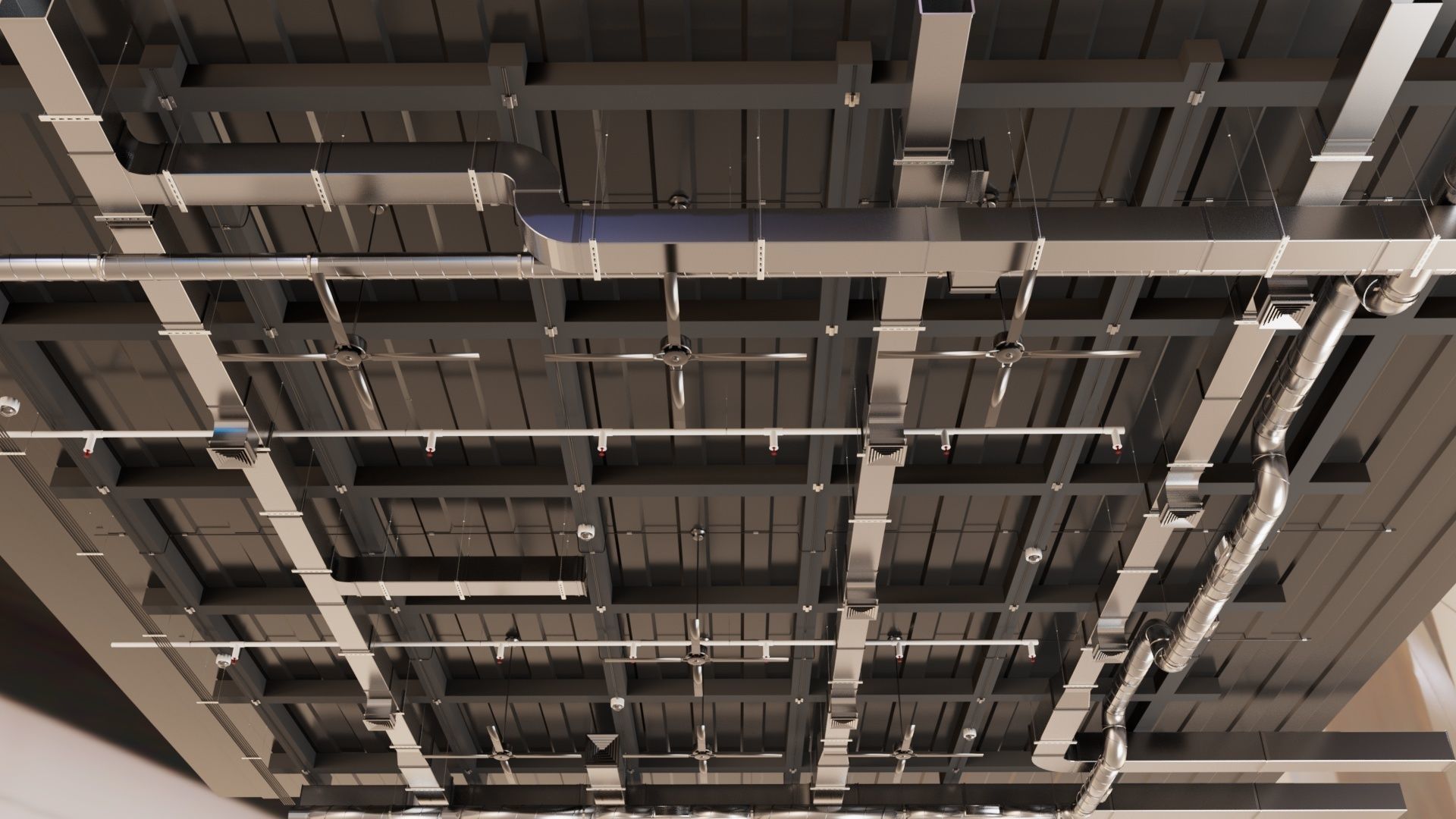 Pipe Ceiling 3D model_7