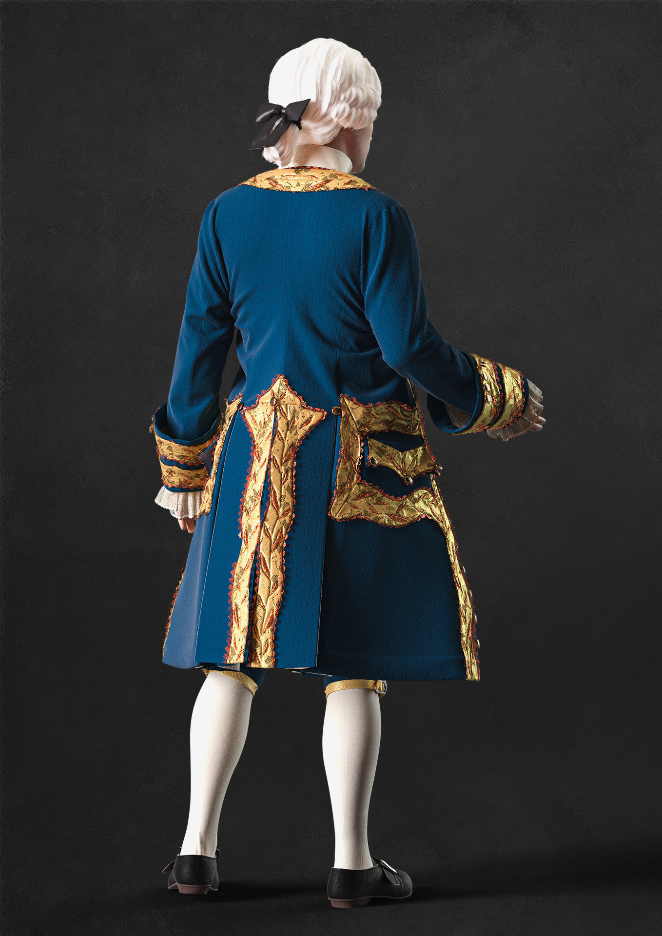 18th century outfit 2 - Marvelous Designer project and OBJ 3D model_2
