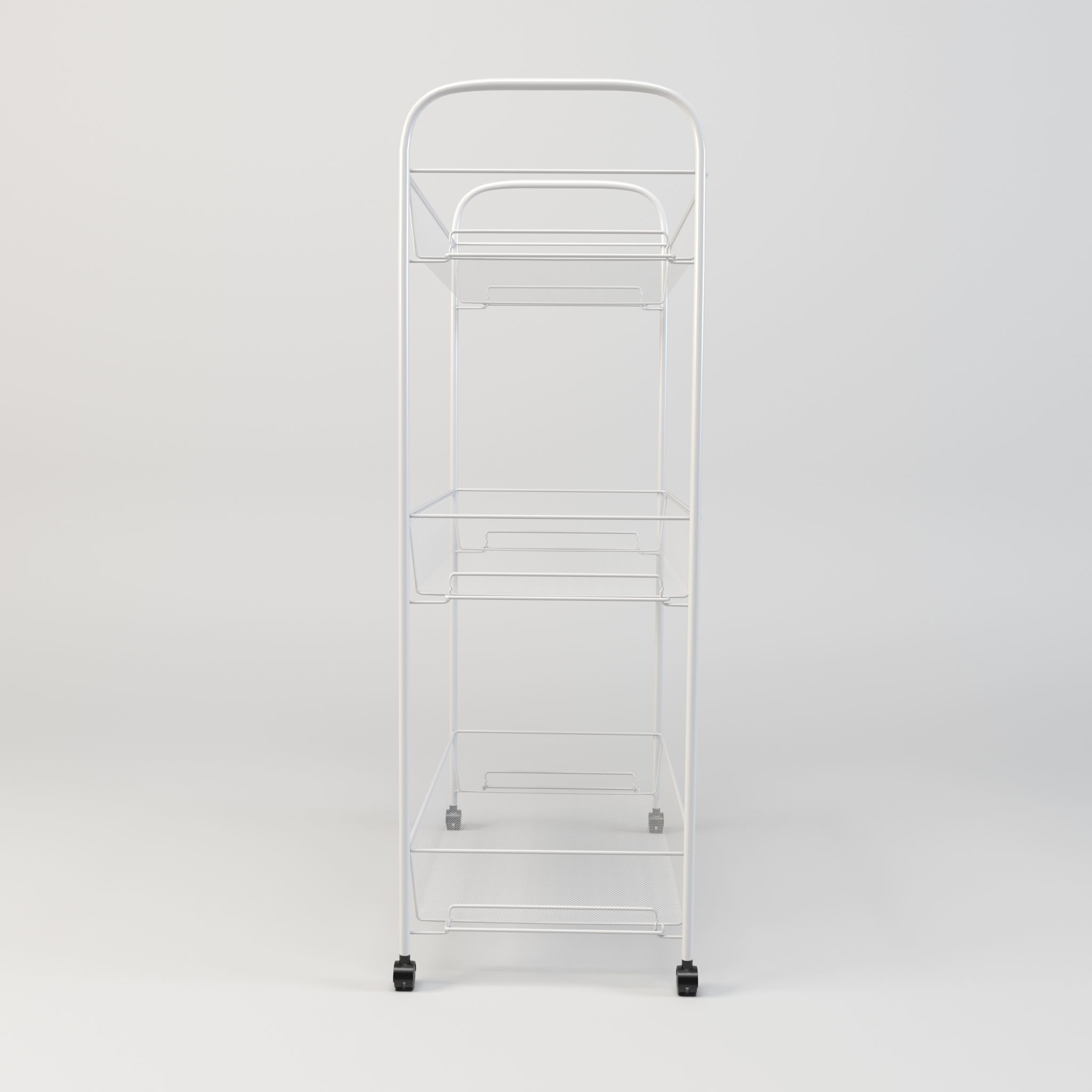 Three tire kitchen rack Low-poly 3D model_3