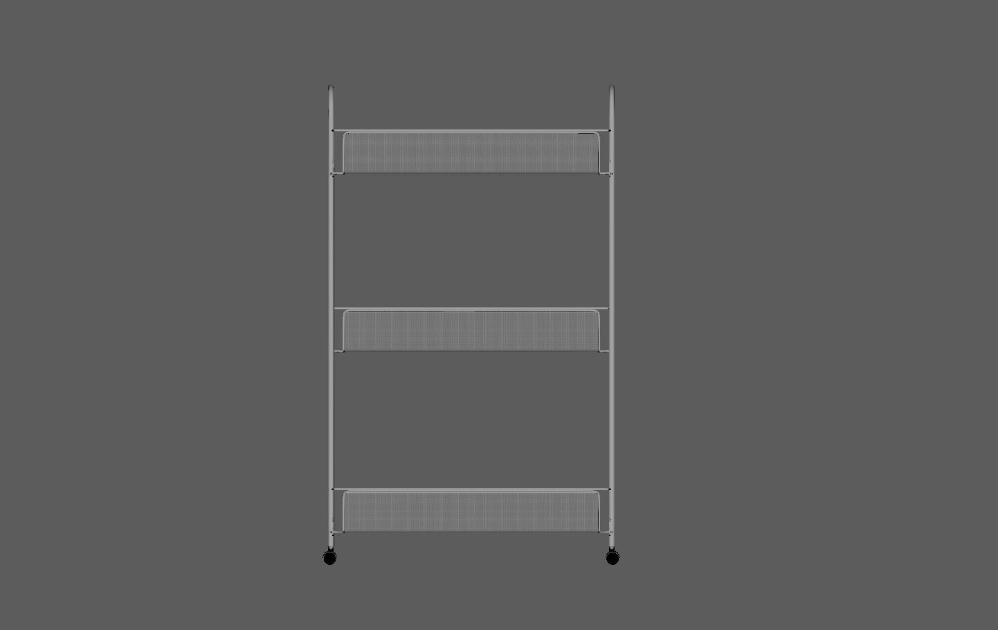 Three tire kitchen rack Low-poly 3D model_15