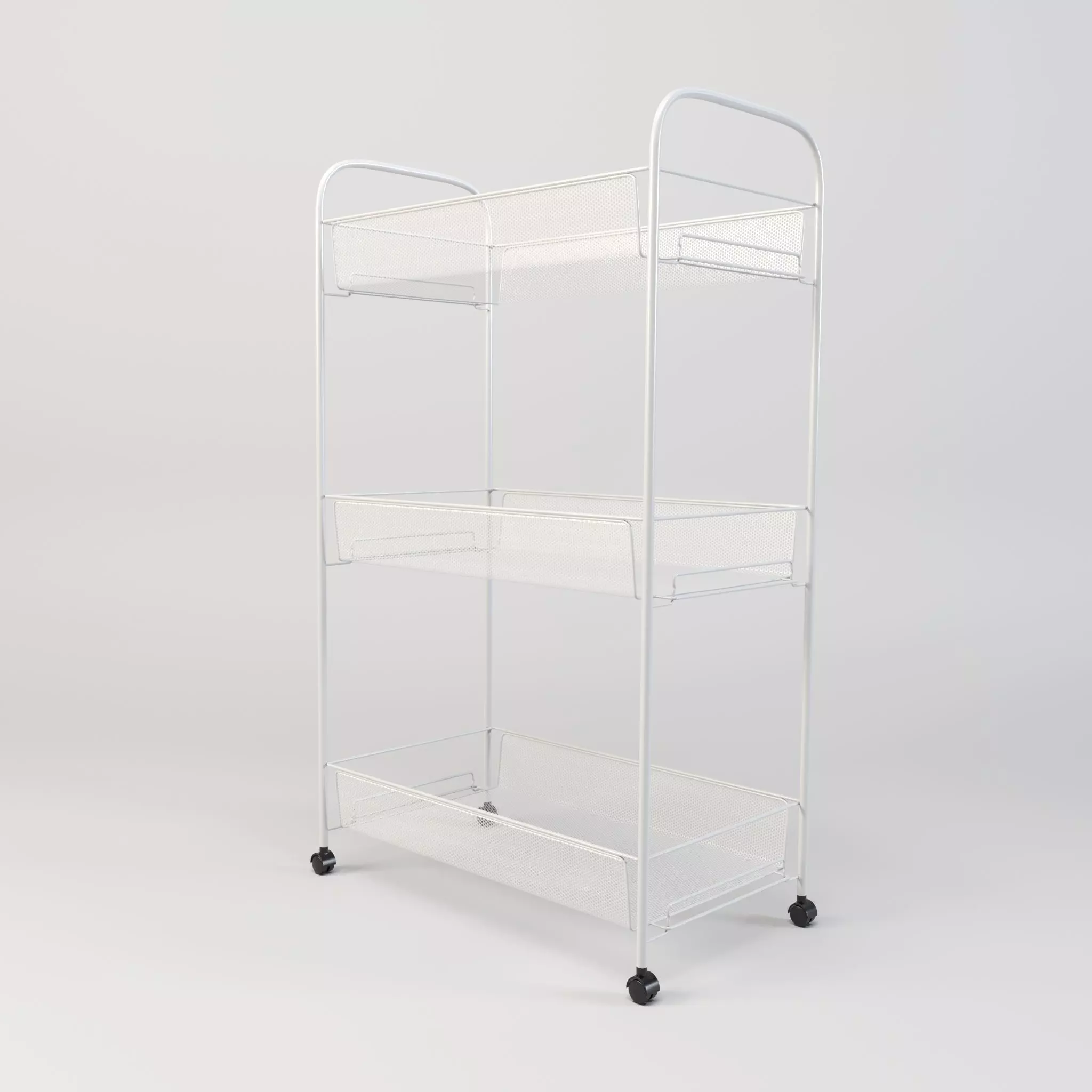 Three tire kitchen rack Low-poly 3D model_0