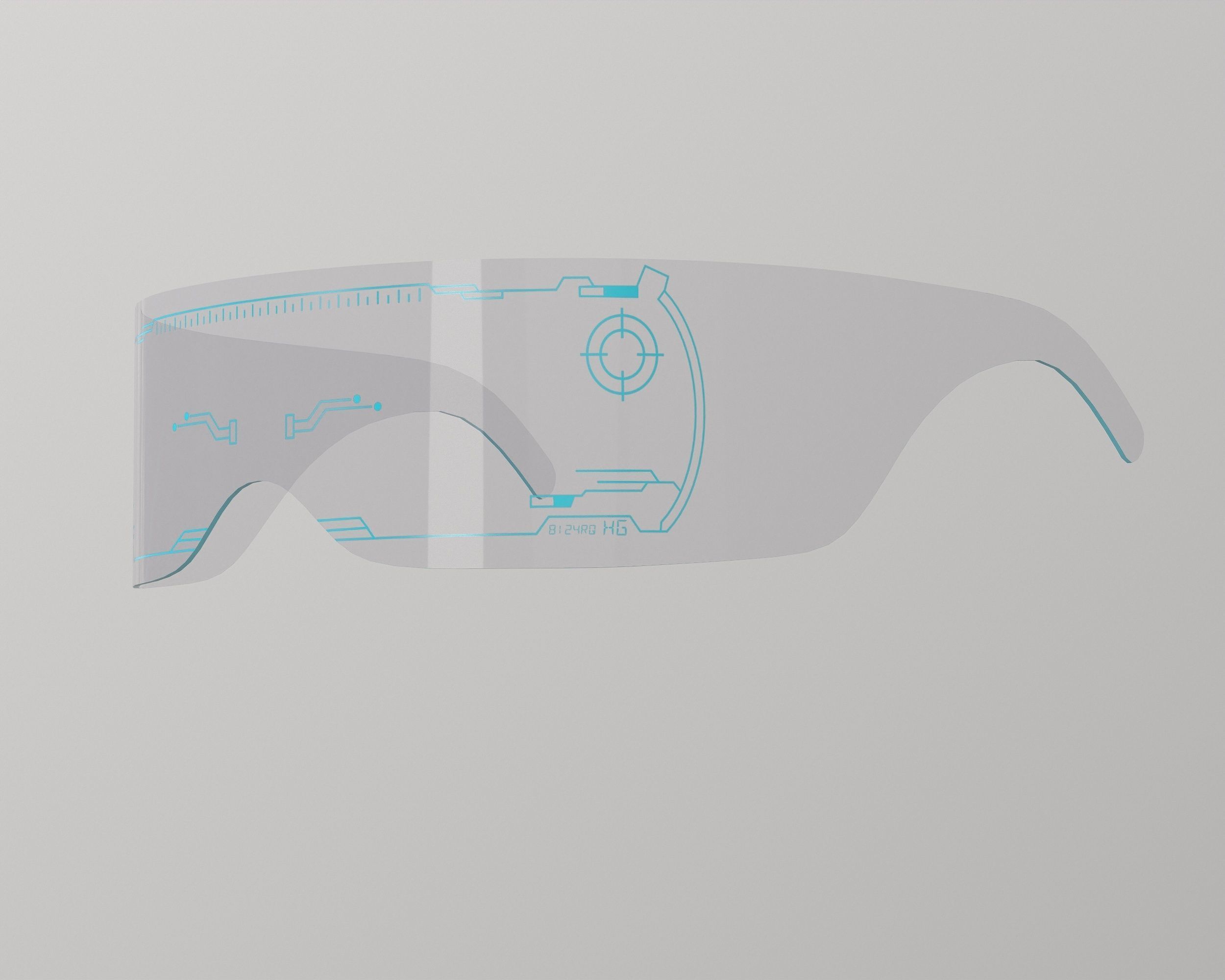 Cyberpunk Sunglasses Modern Led Luminous Colorful Low-poly 3D model_3