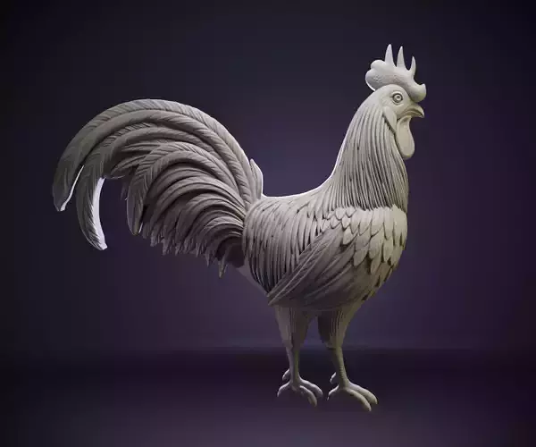 Rooster Relief 3D print model