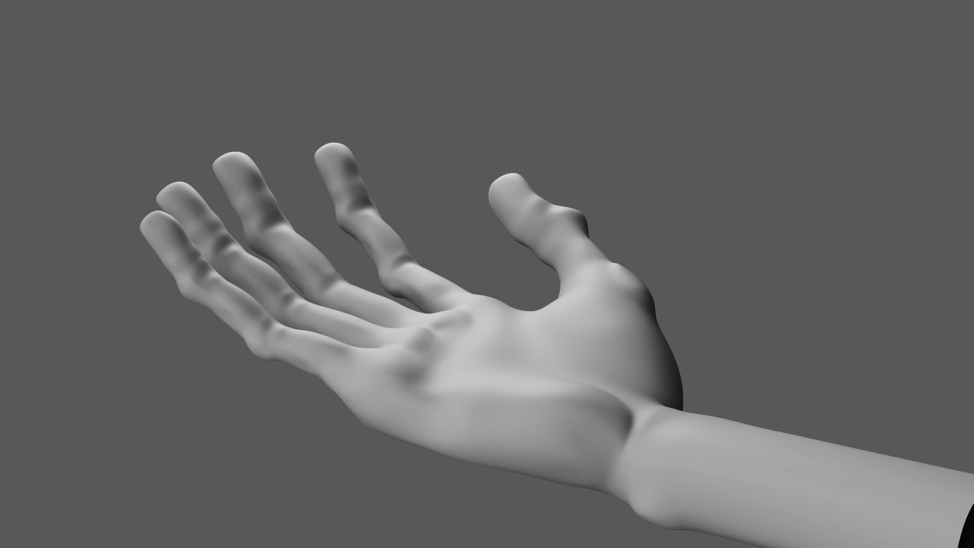 Cartoon stylized detailed hand 3D model Low-poly 3D model_8