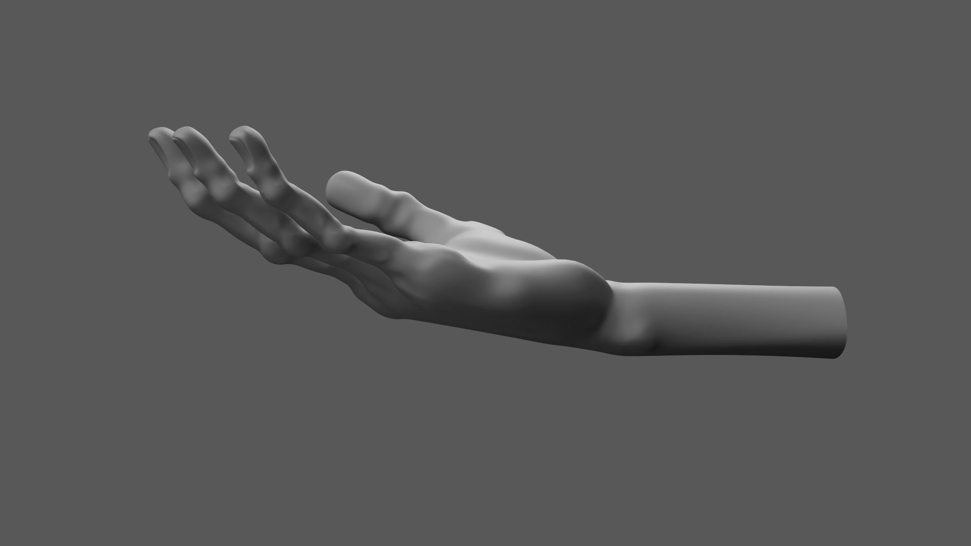 Cartoon stylized detailed hand 3D model Low-poly 3D model_6