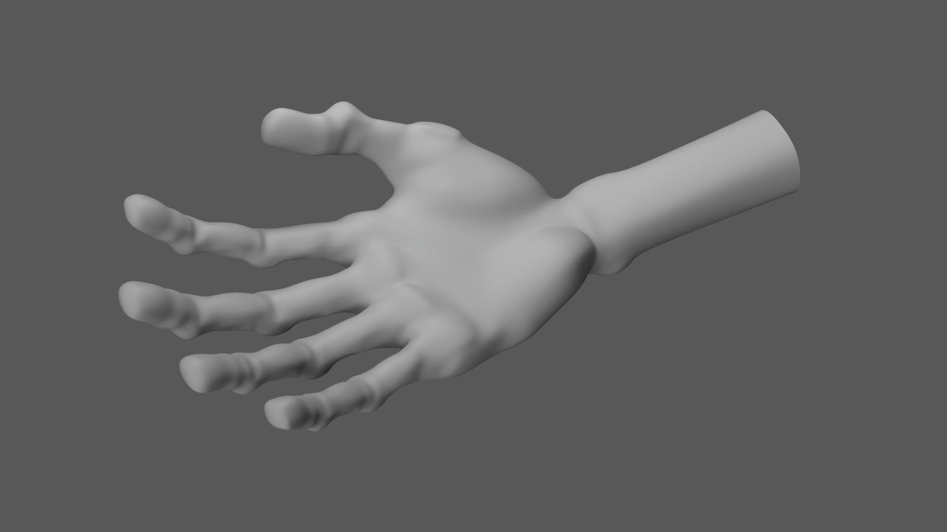 Cartoon stylized detailed hand 3D model Low-poly 3D model_5