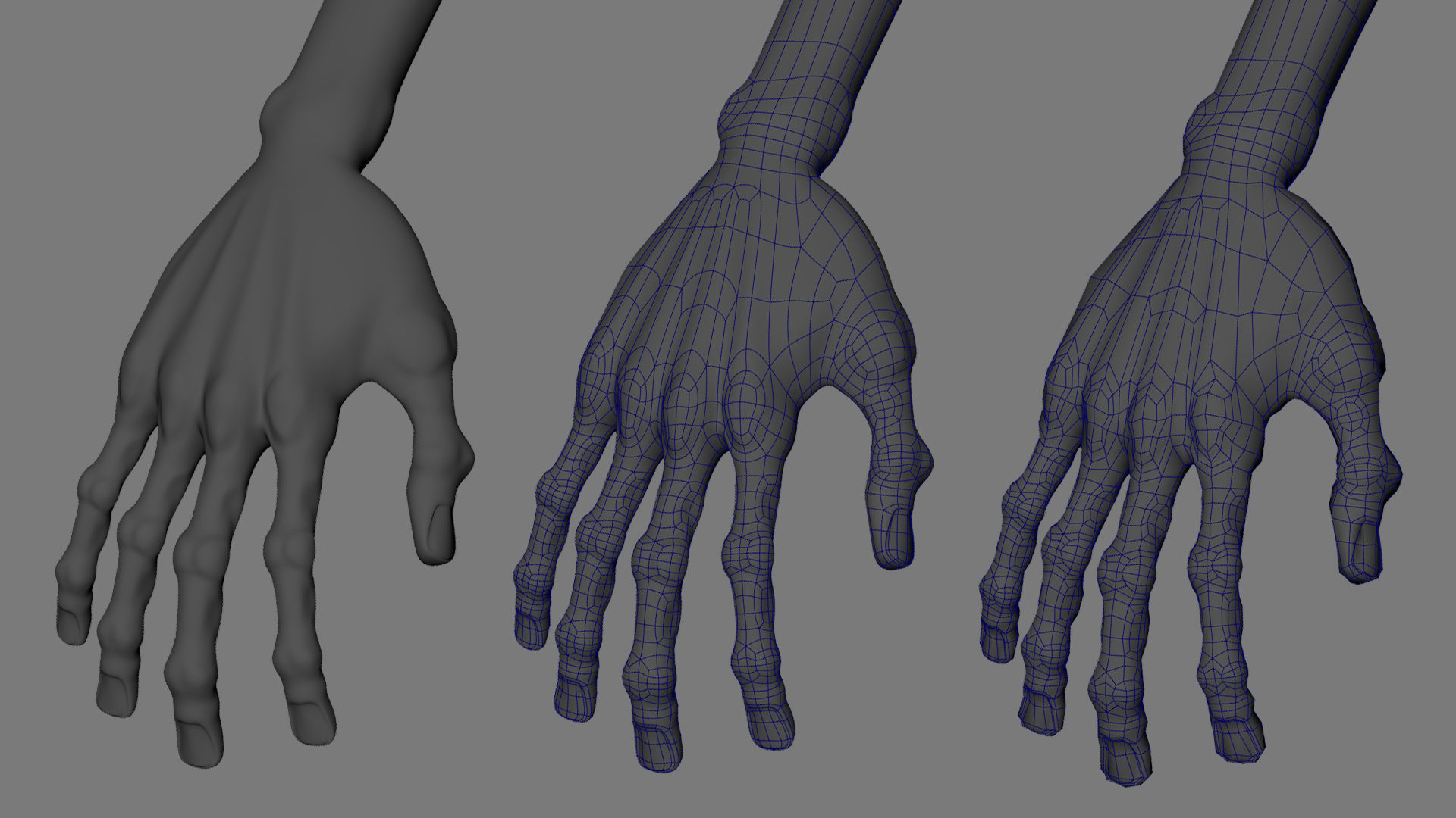 Cartoon stylized detailed hand 3D model Low-poly 3D model_11