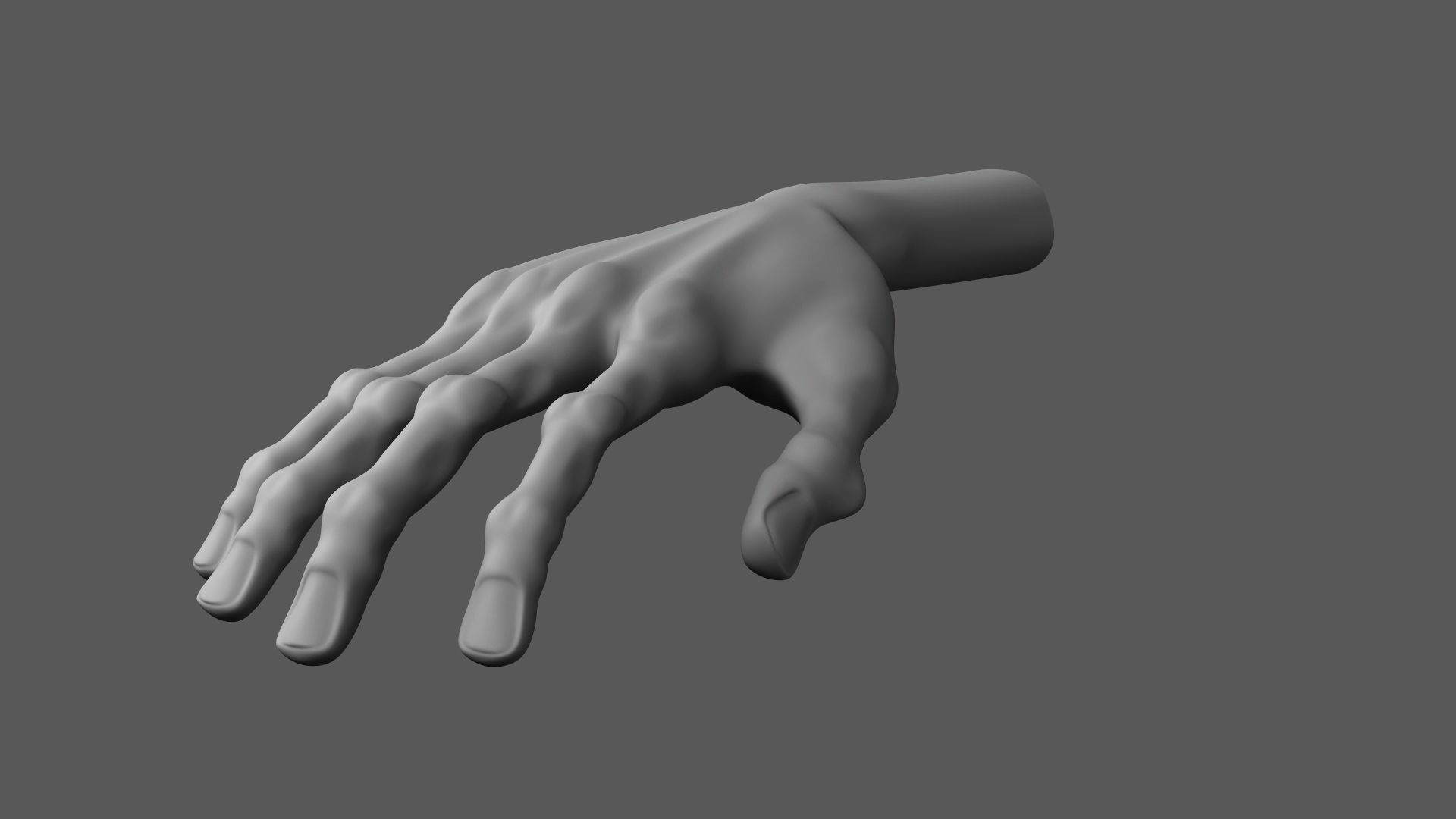 Cartoon stylized detailed hand 3D model Low-poly 3D model_4