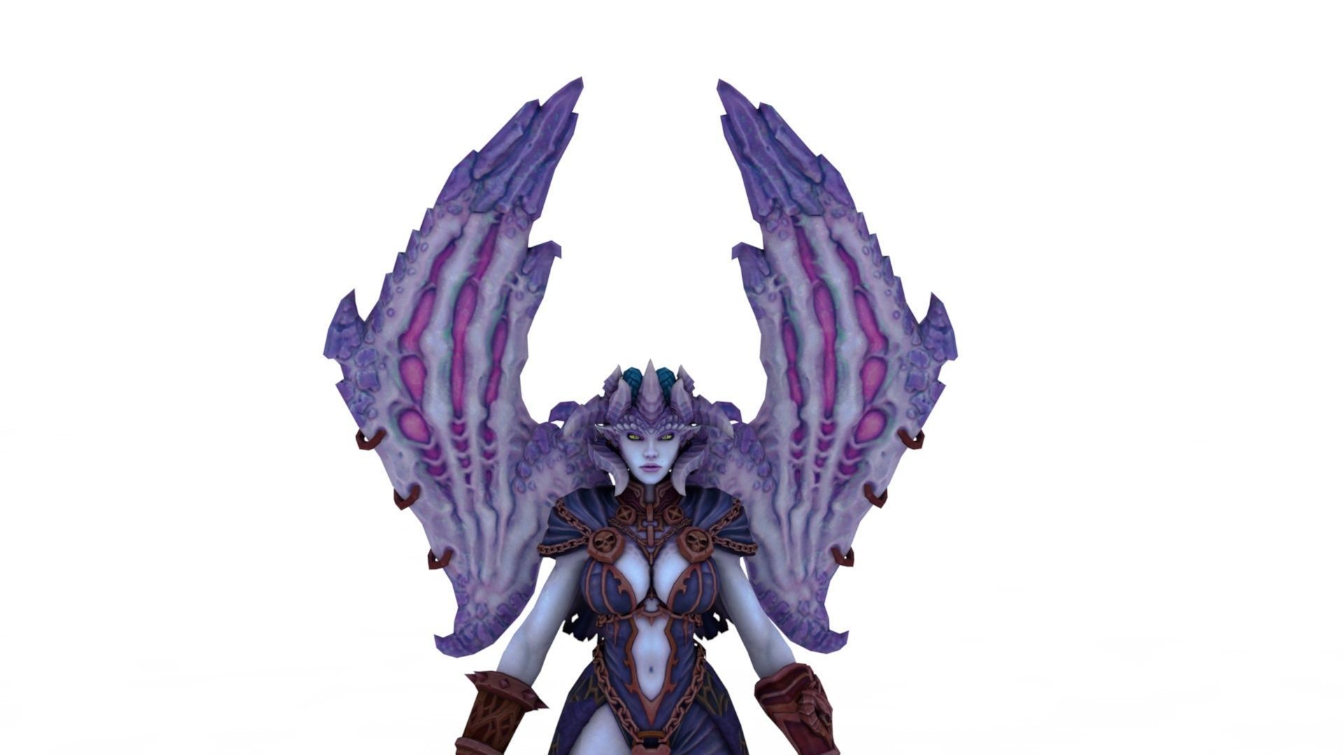 Vampire girl 3D model_4