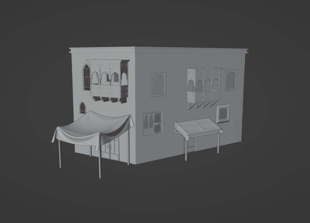 Estern house 3D model_2