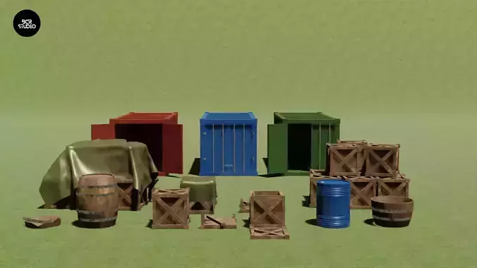 Wooden Box And Container Pack 