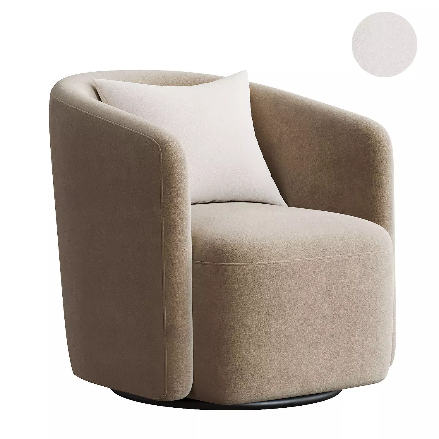 Preston Swivel Armchair 3D model