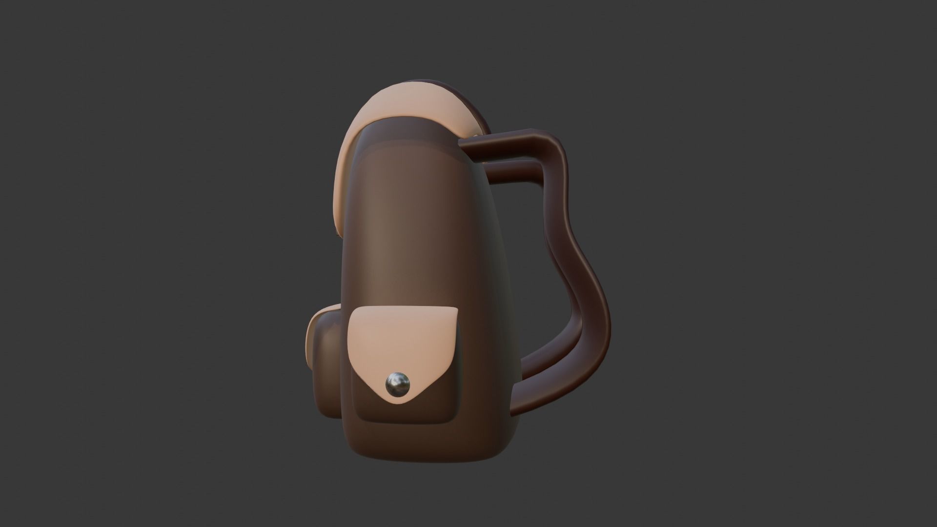 leather and cartoon backpack 3D model_8