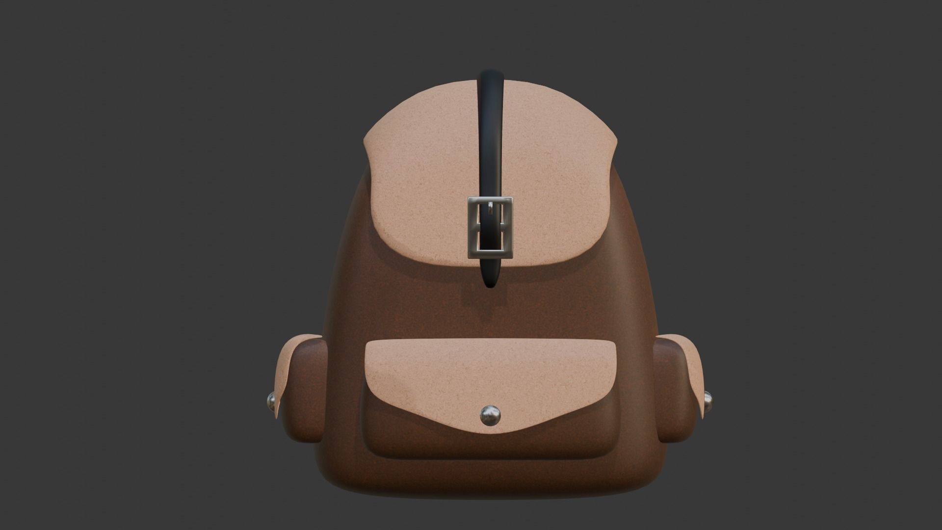 leather and cartoon backpack 3D model_10