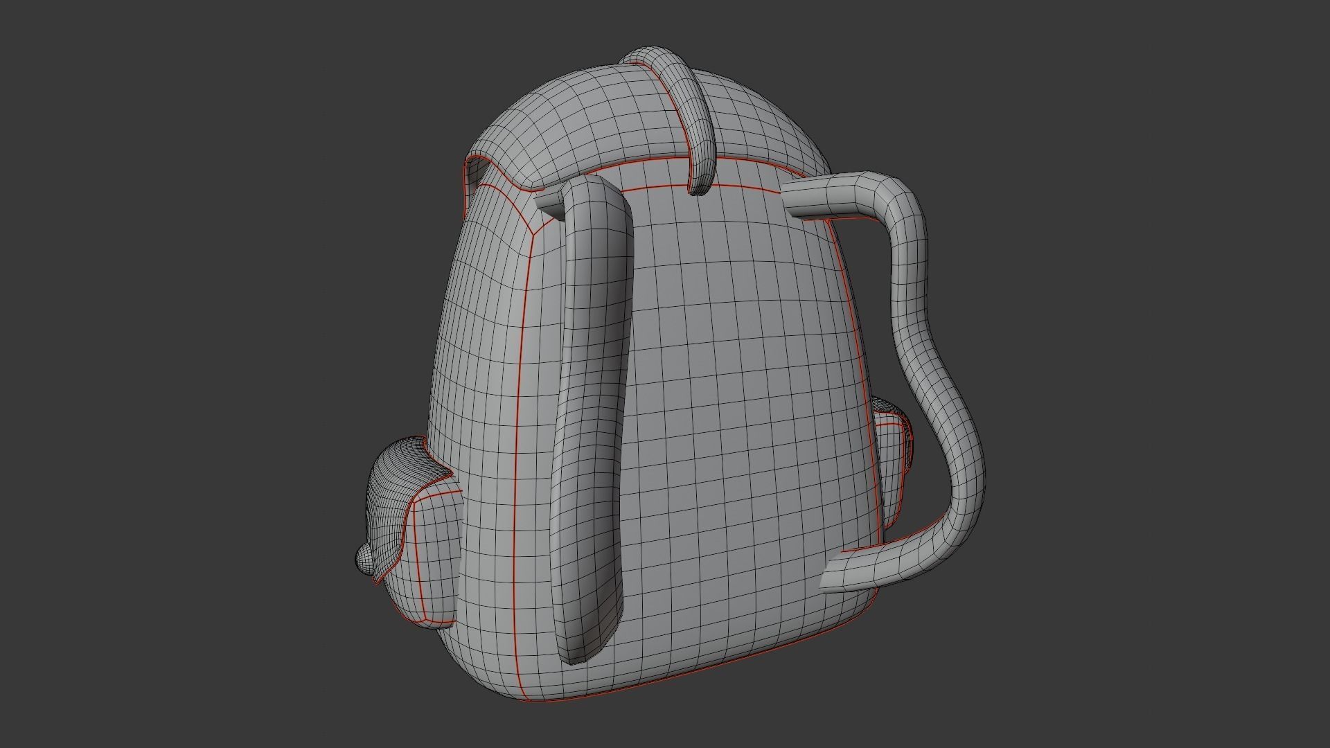 leather and cartoon backpack 3D model_6