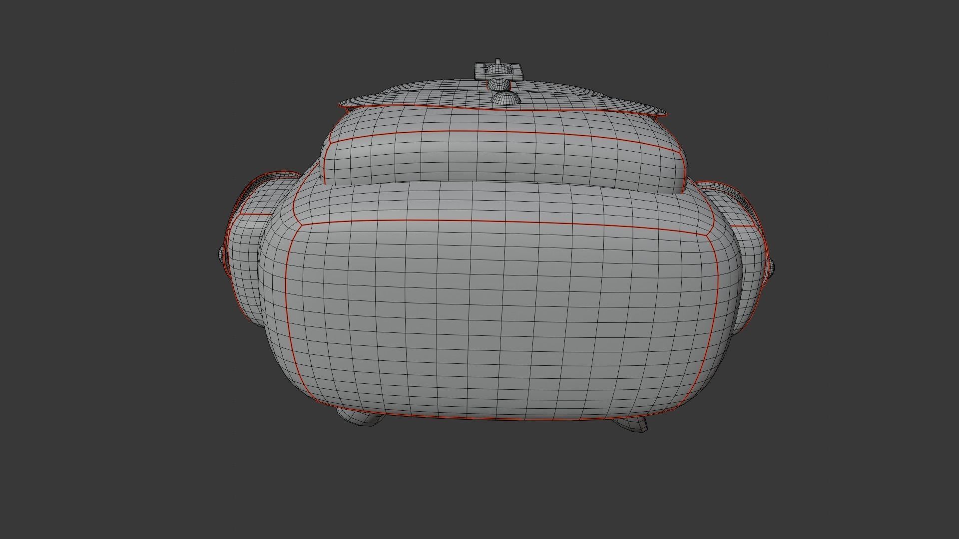 leather and cartoon backpack 3D model_5