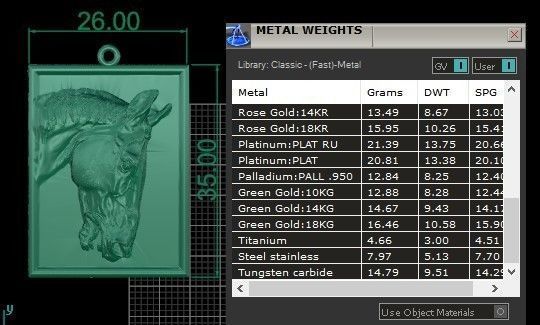 horse pendant 3D print model_4