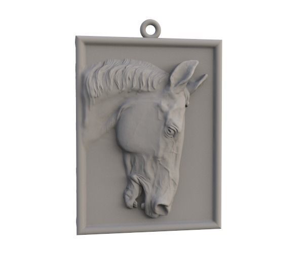 horse pendant 3D print model_1