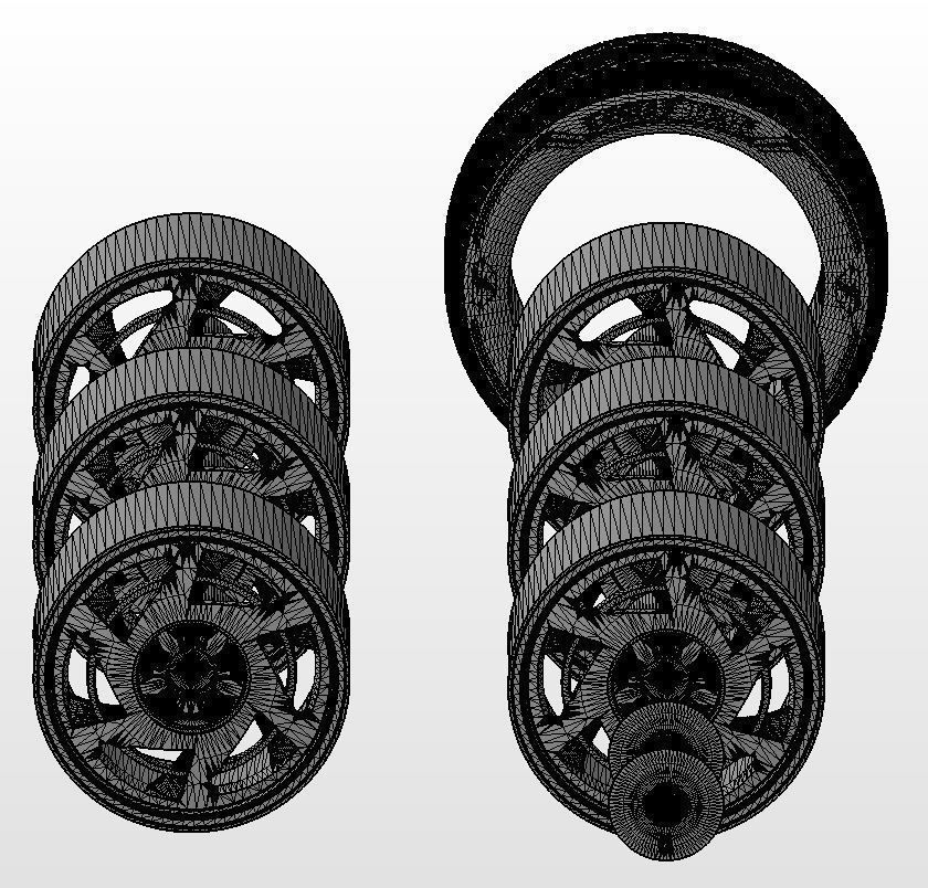 Wheels for scale model of Vette 1989 3D print model_13