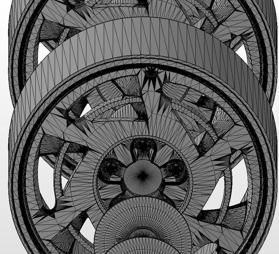 Wheels for scale model of Vette 1989 3D print model_14