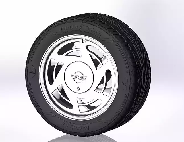Wheels for scale model of Vette 1989 3D print model