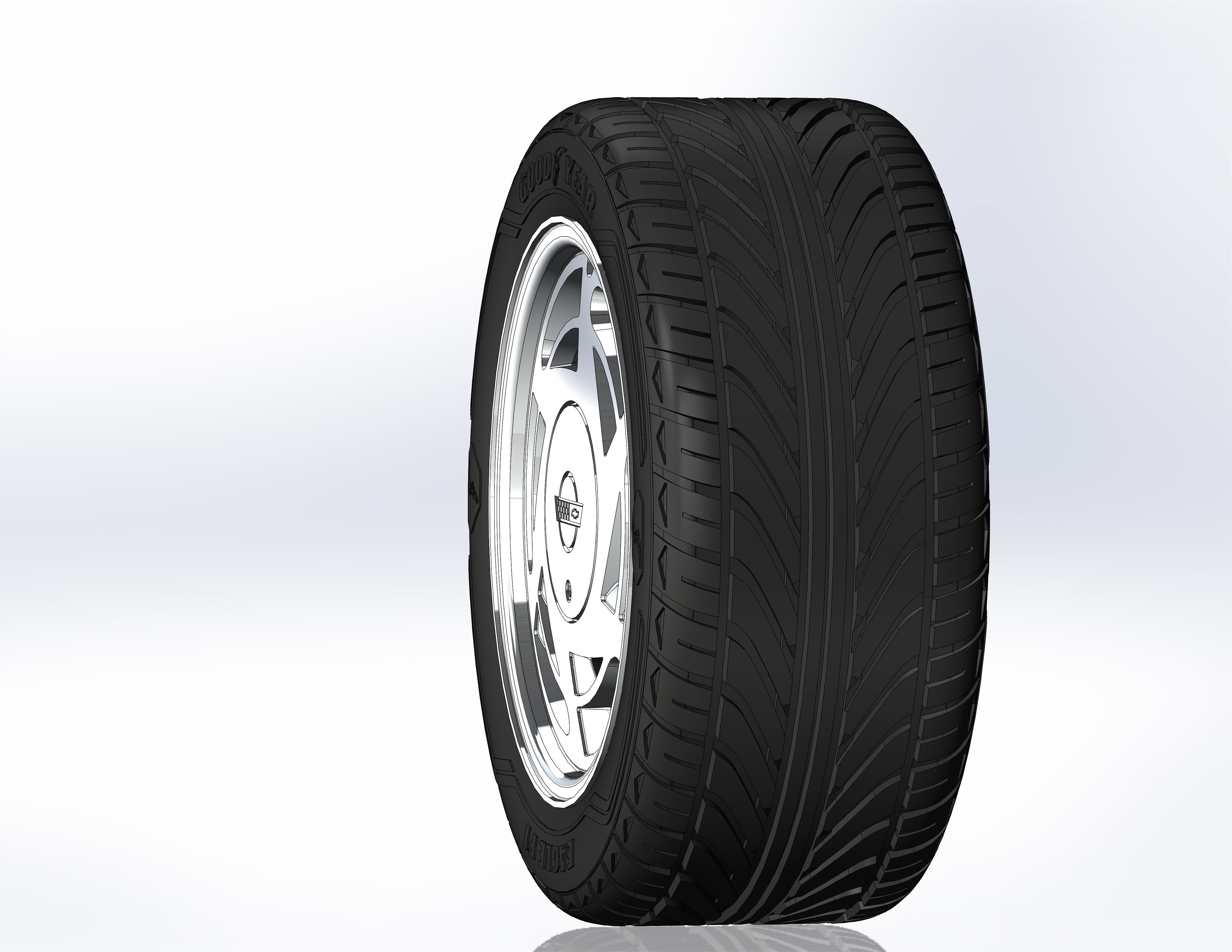 Wheels for scale model of Vette 1989 3D print model_2