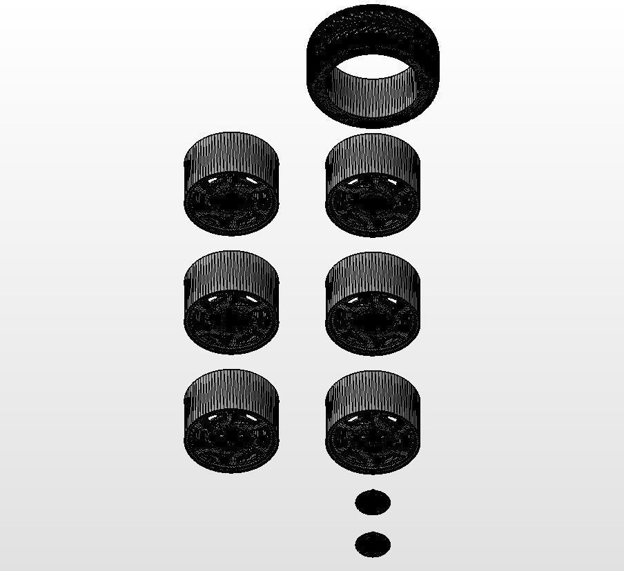 Wheels for scale model of Vette 1989 3D print model_12