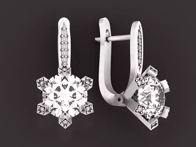 Diamond Earrings 6 prongs 1179