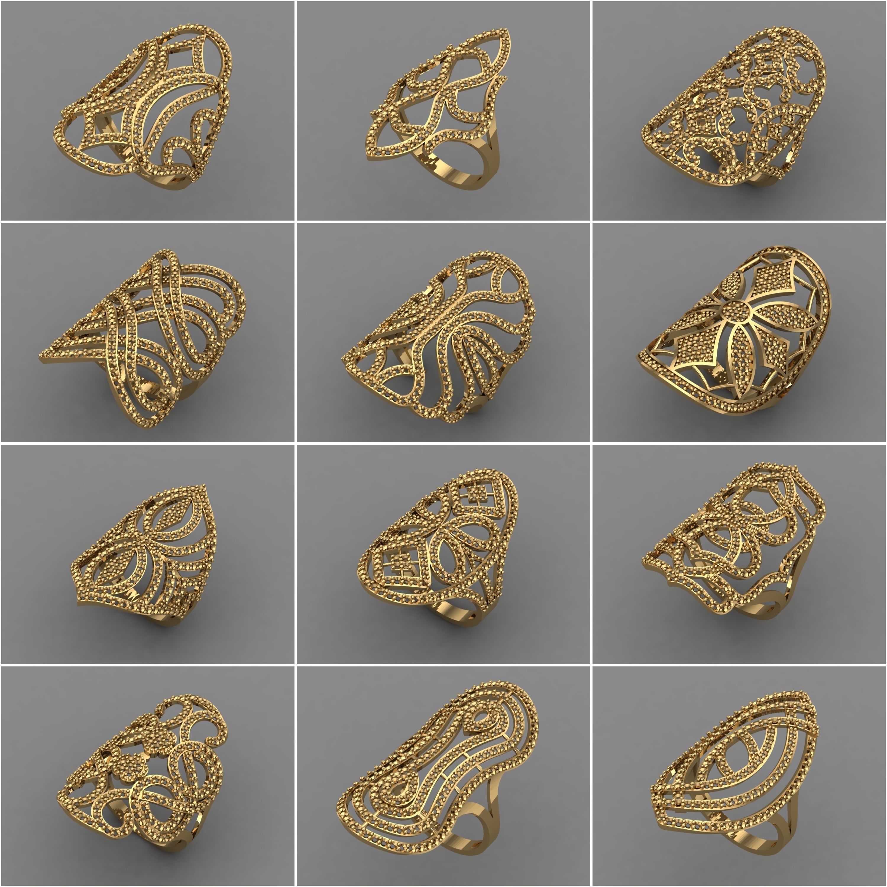 1330 Model Womens ring STL rings for ladies machine ready 3D Model Collection_101