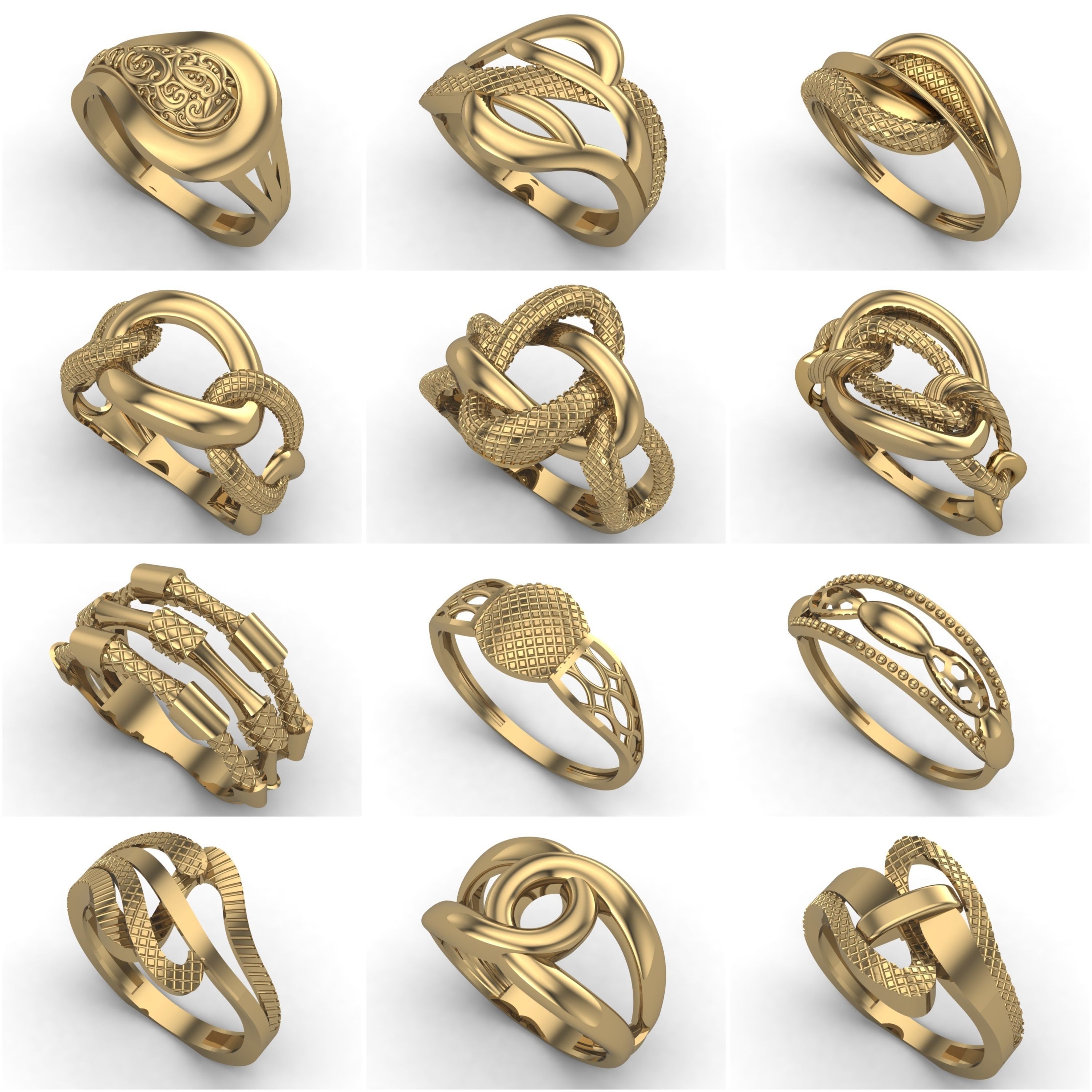 1330 Model Womens ring STL rings for ladies machine ready 3D Model Collection_121