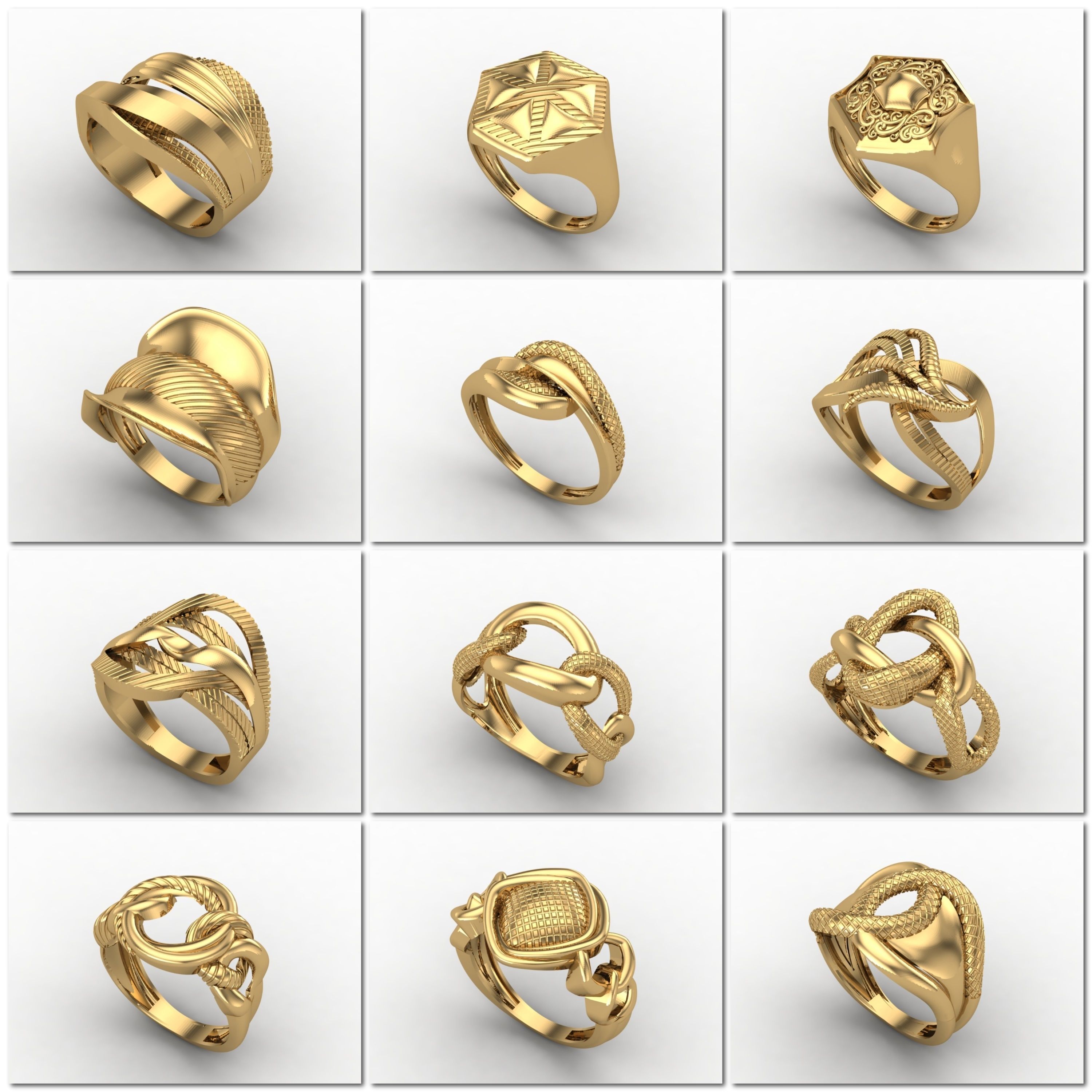 1330 Model Womens ring STL rings for ladies machine ready 3D Model Collection_110