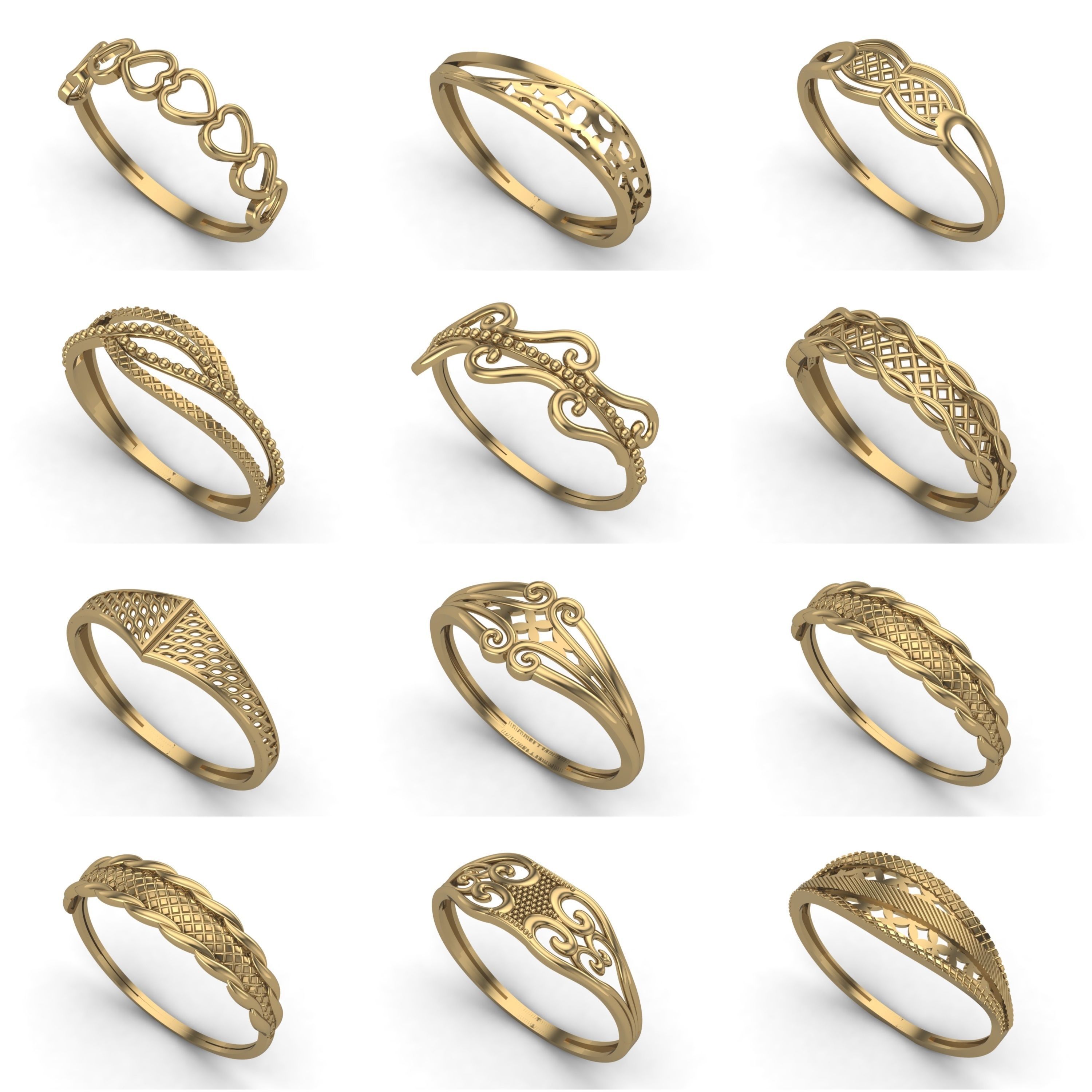 1330 Model Womens ring STL rings for ladies machine ready 3D Model Collection_30
