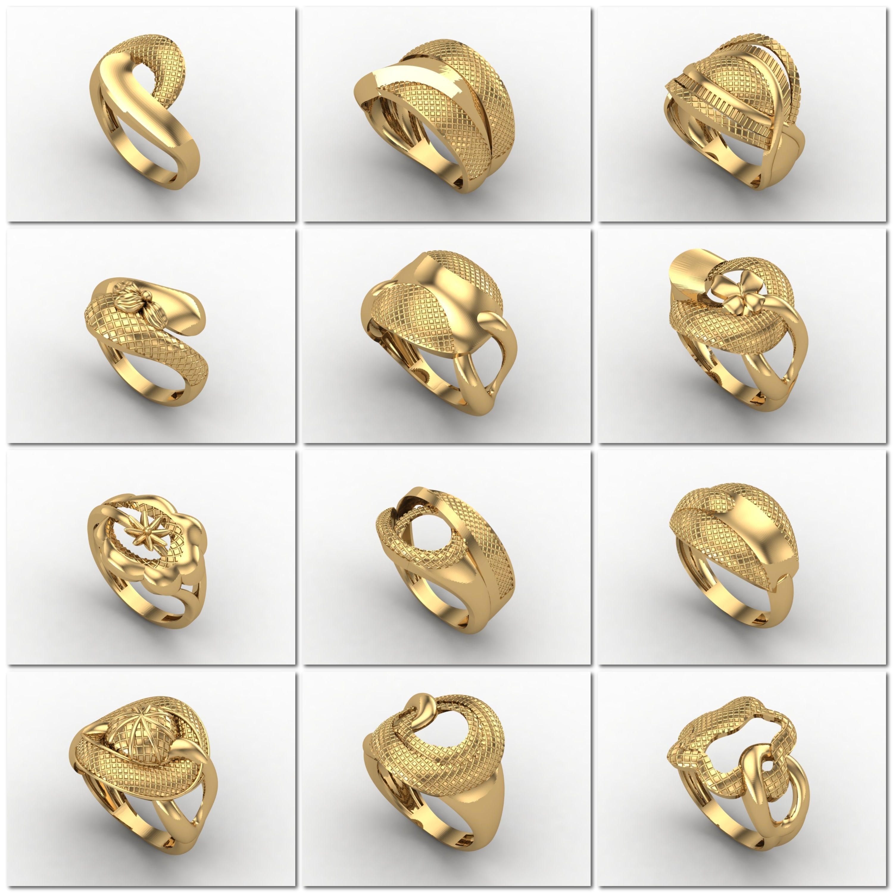 1330 Model Womens ring STL rings for ladies machine ready 3D Model Collection_47