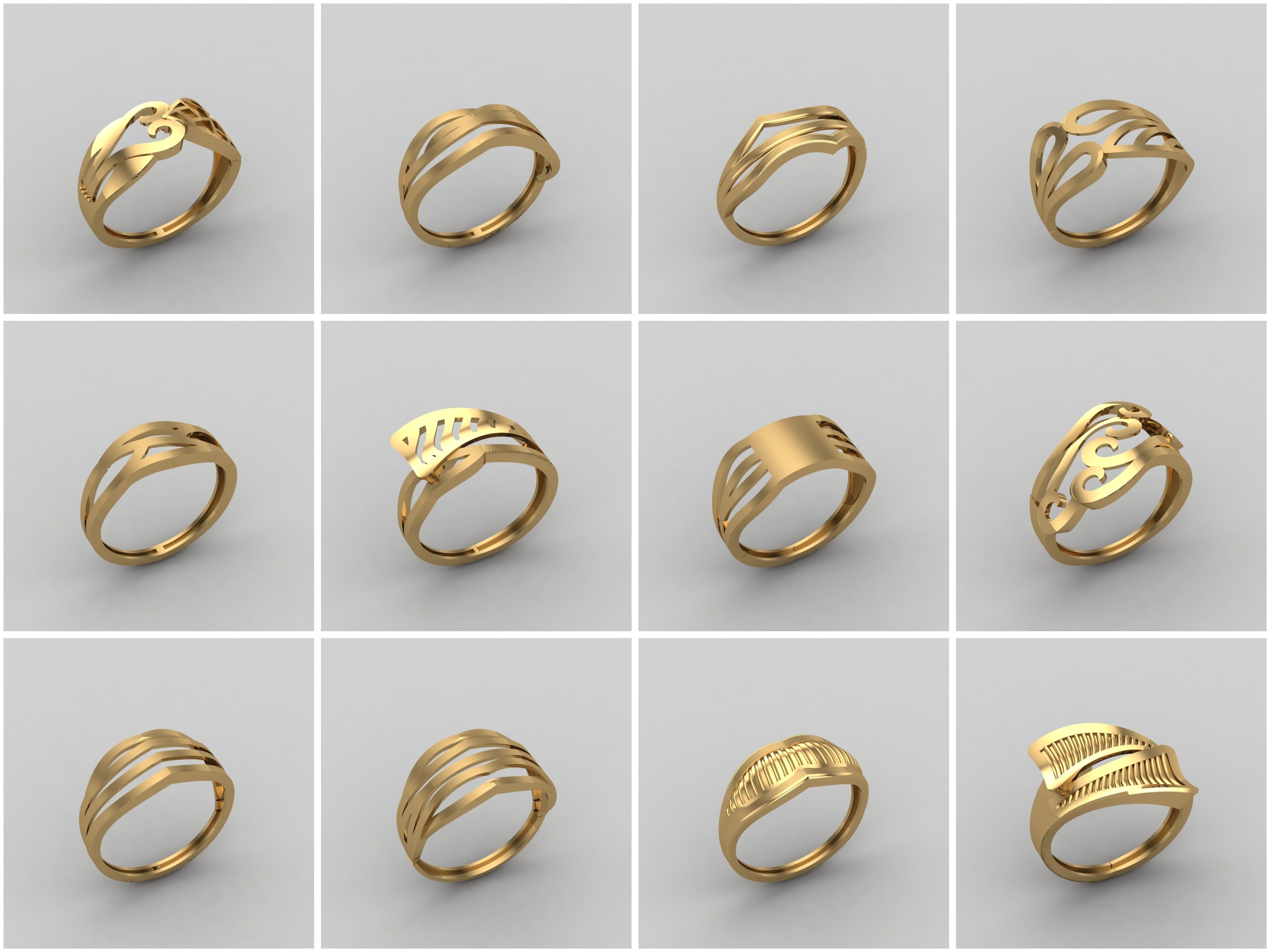 1330 Model Womens ring STL rings for ladies machine ready 3D Model Collection_59