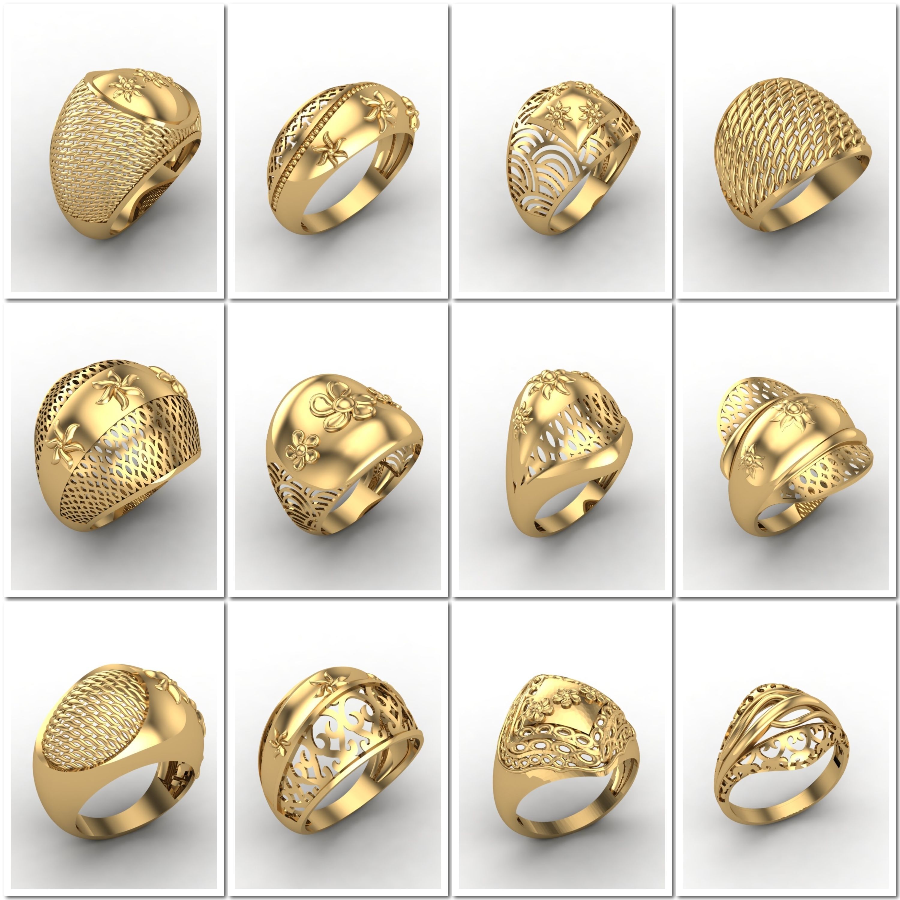 1330 Model Womens ring STL rings for ladies machine ready 3D Model Collection_131