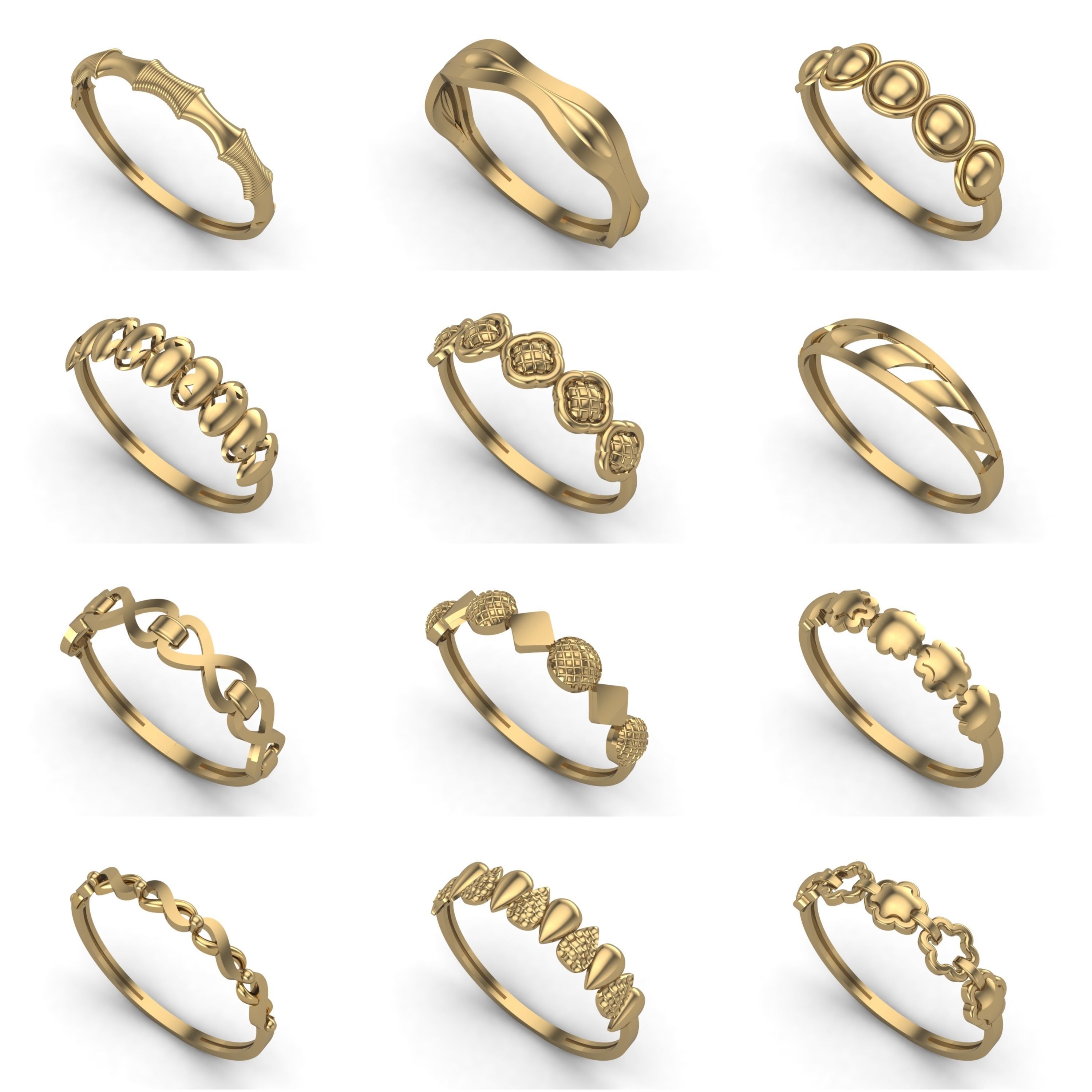 1330 Model Womens ring STL rings for ladies machine ready 3D Model Collection_2