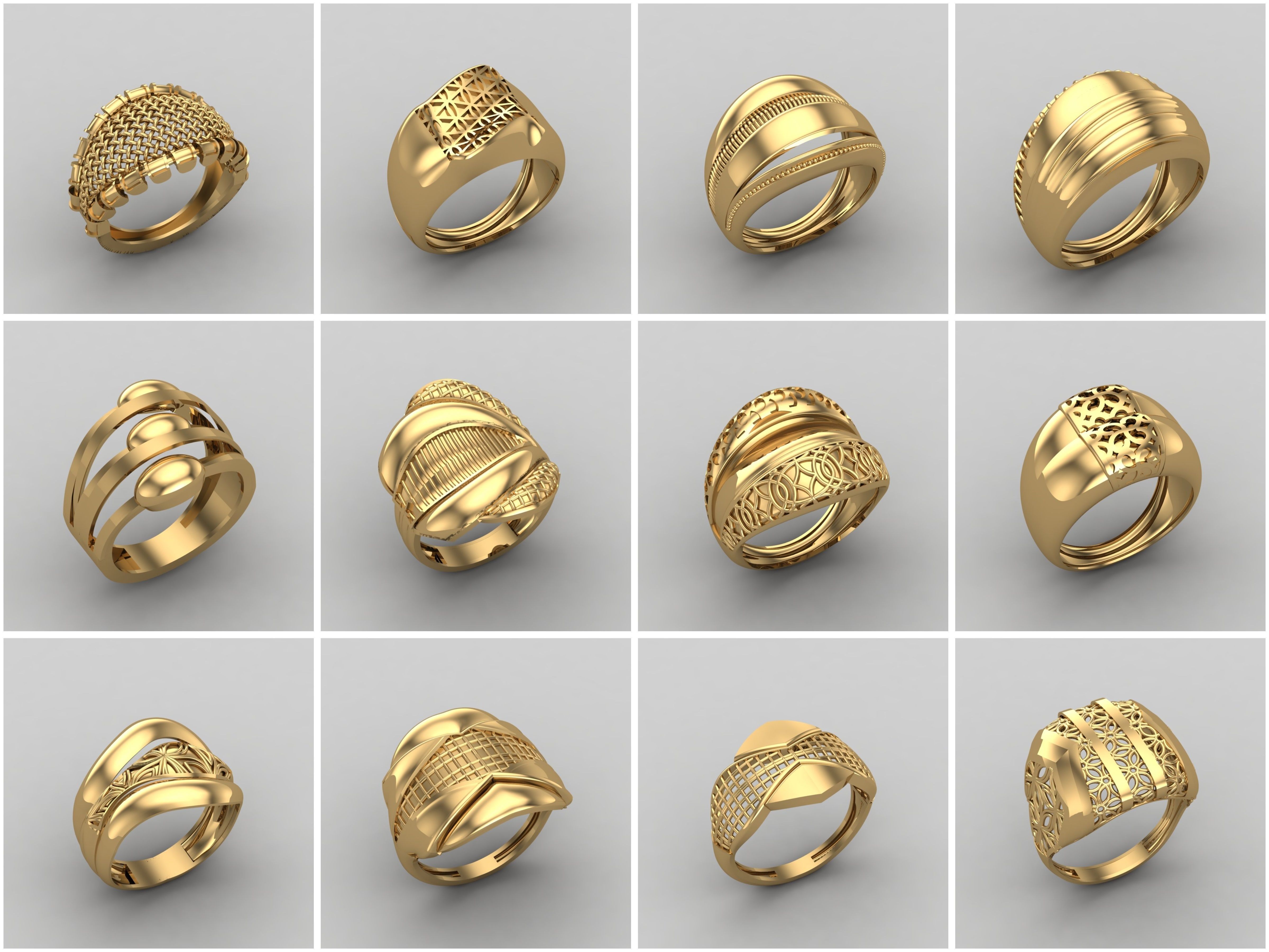 1330 Model Womens ring STL rings for ladies machine ready 3D Model Collection_111
